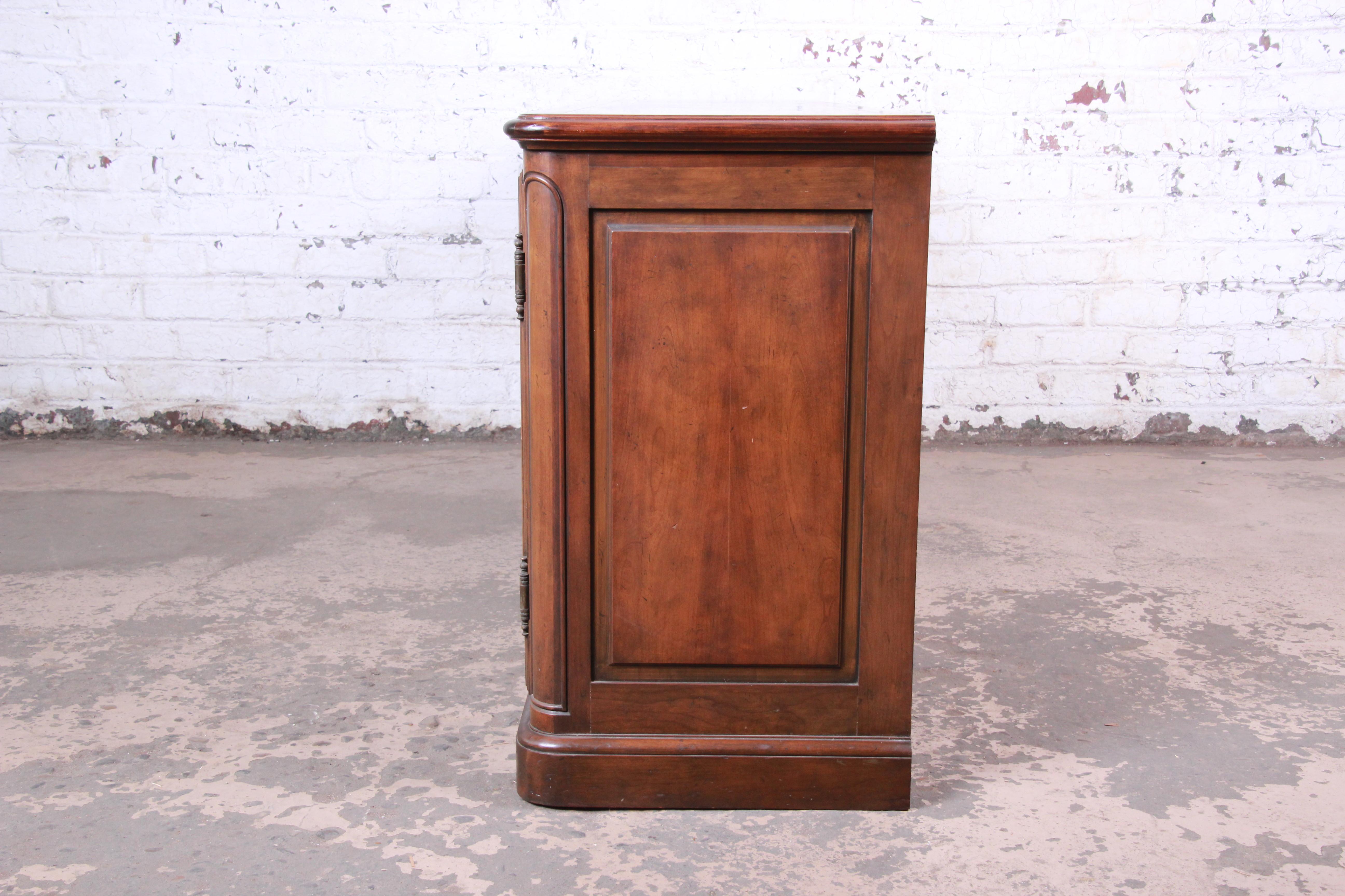 Baker Furniture French Country Cherry Wood Sideboard Credenza or Bar Cabinet 3