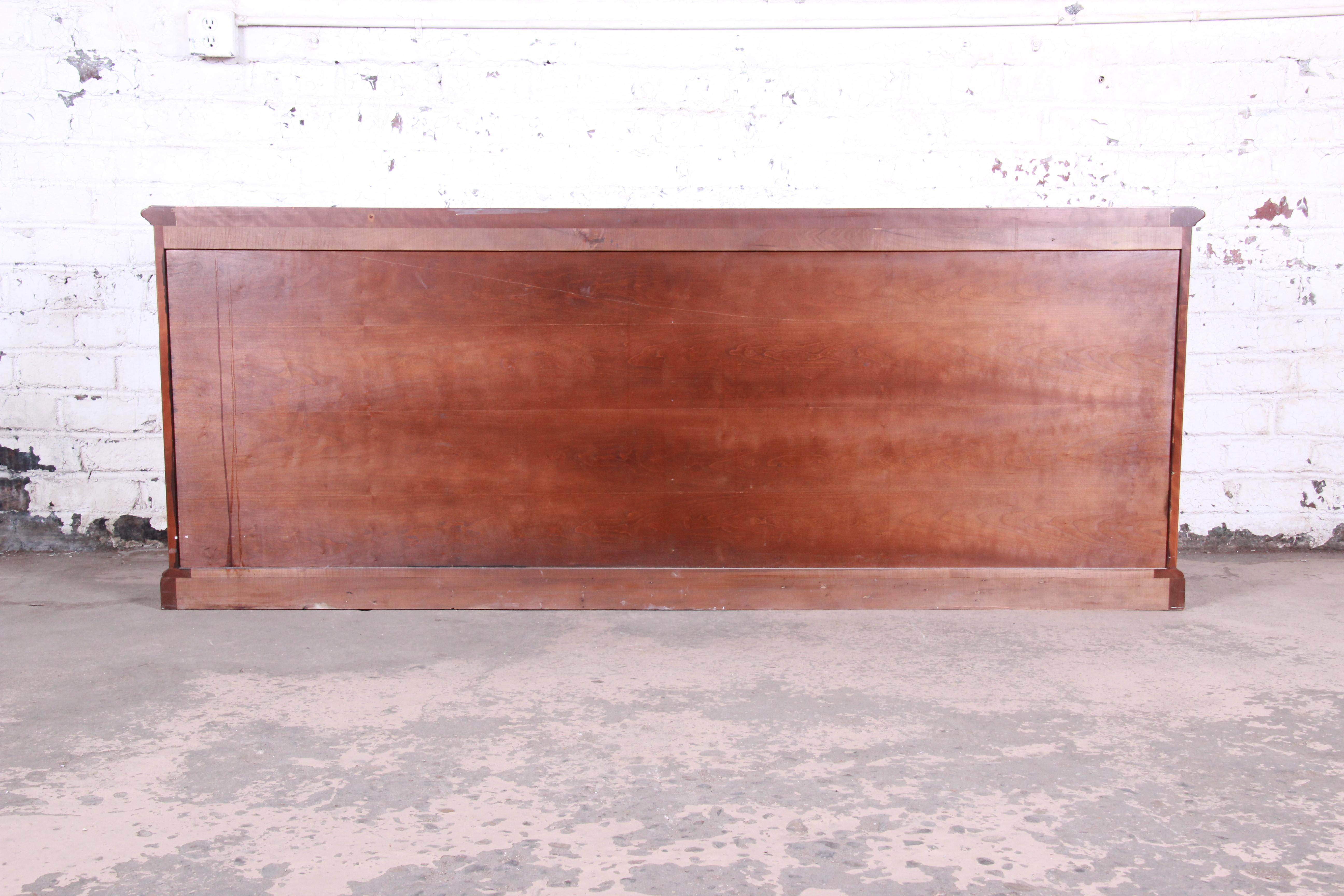 Baker Furniture French Country Cherry Wood Sideboard Credenza or Bar Cabinet 9
