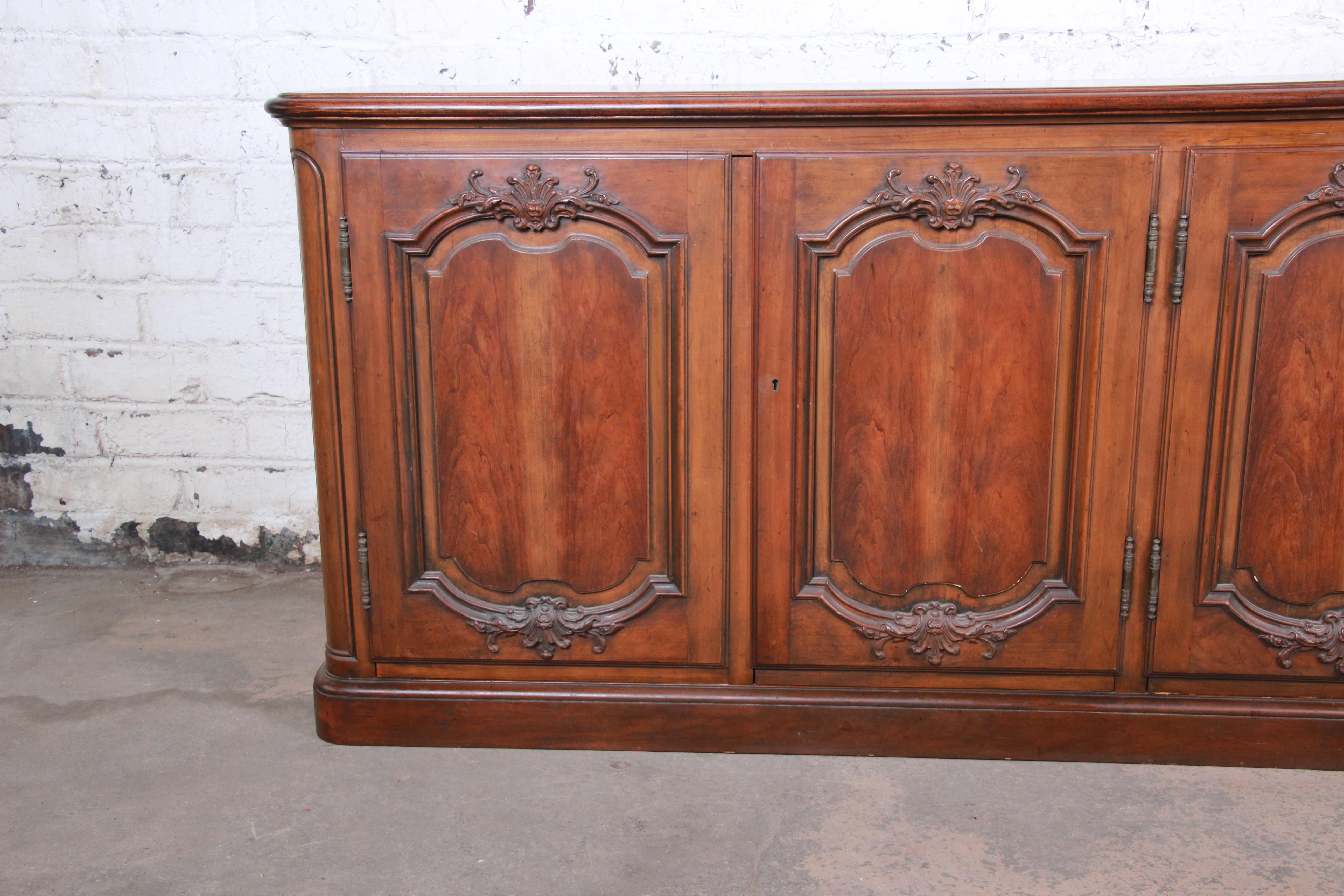cherry wood media cabinet