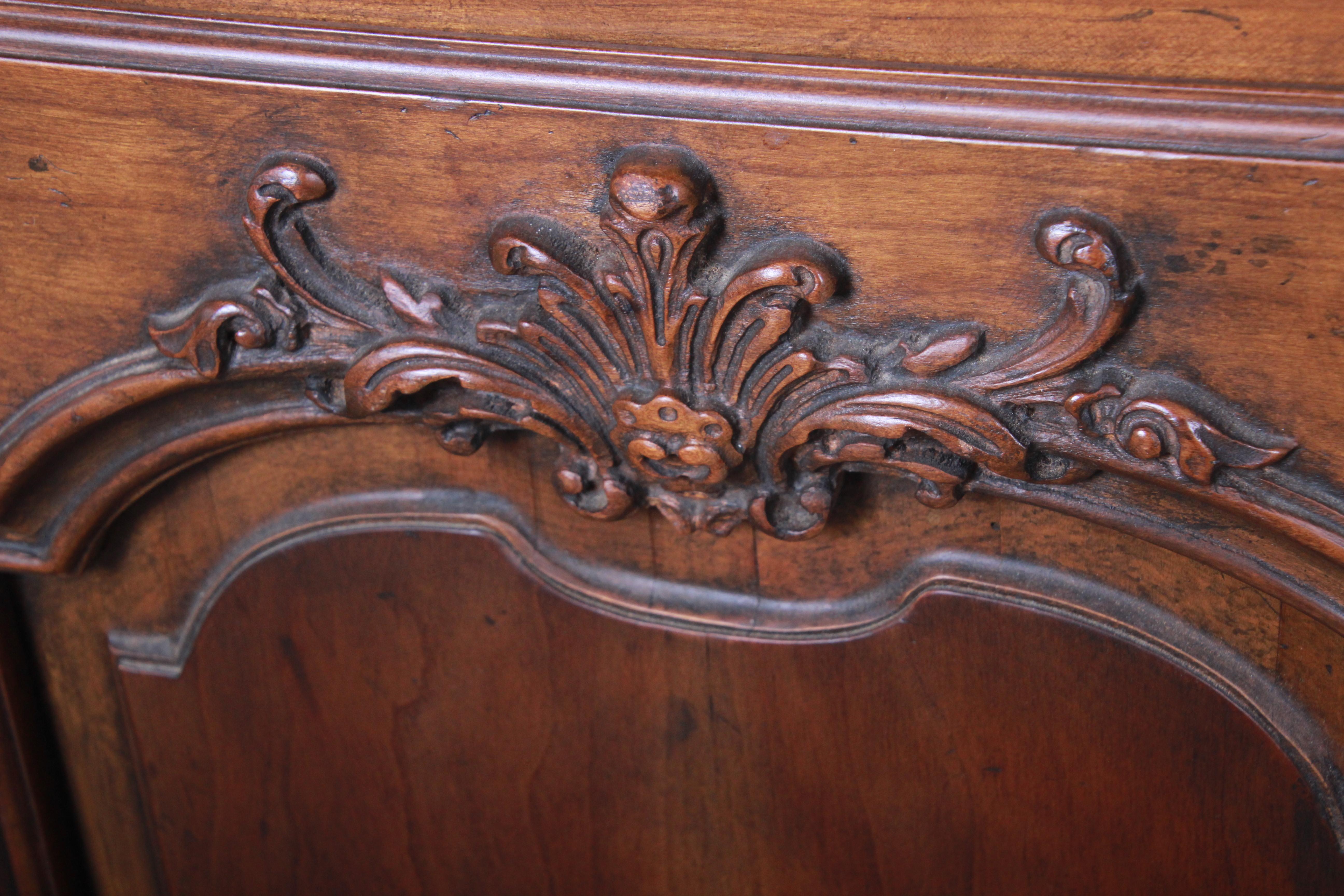 French Provincial Baker Furniture French Country Cherry Wood Sideboard Credenza or Bar Cabinet