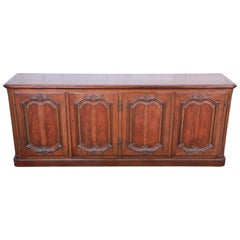 Baker Furniture French Country Cherry Wood Sideboard Credenza or Bar Cabinet