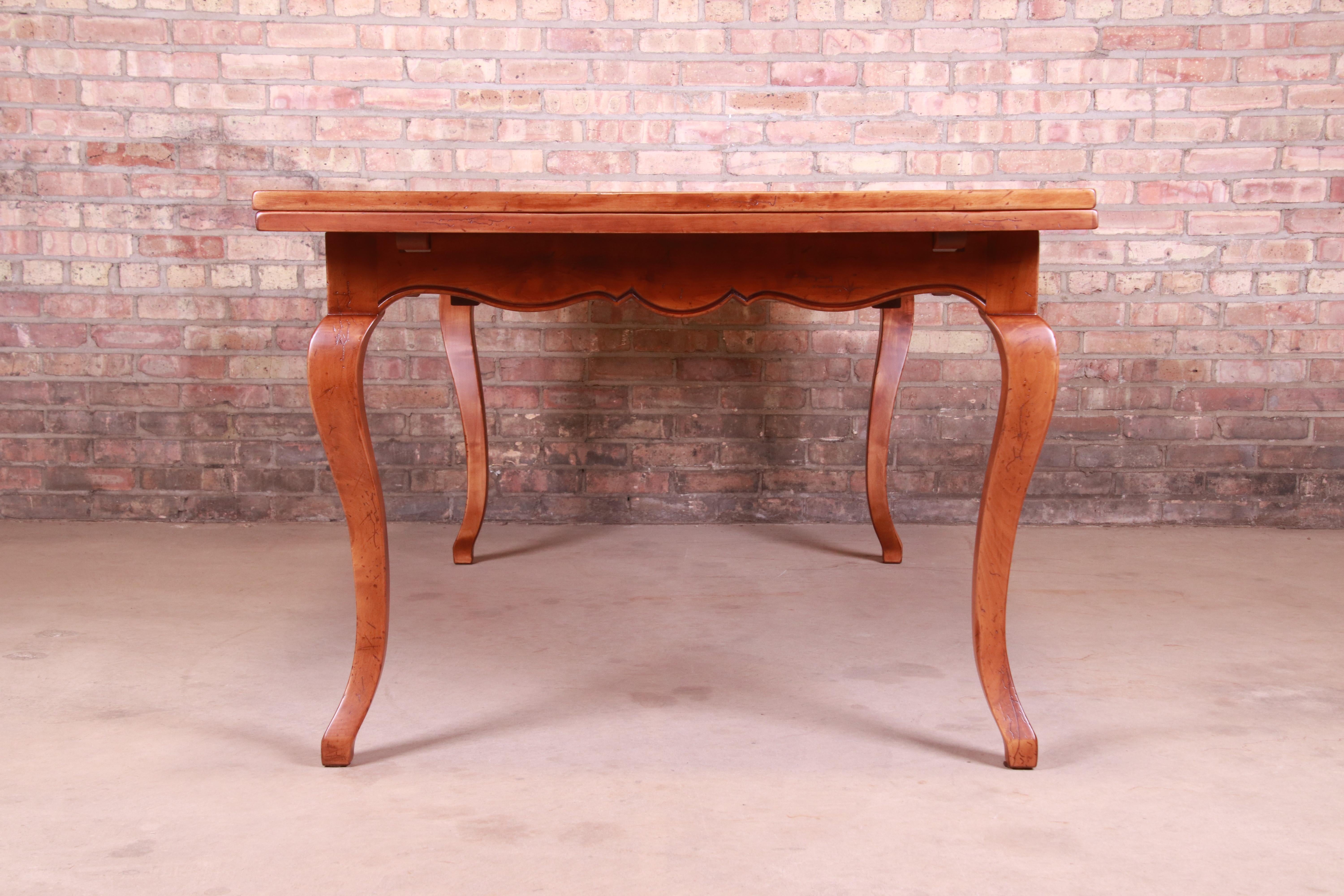 Baker Furniture French Country Harvest Farm Table, Newly Refinished For Sale 8