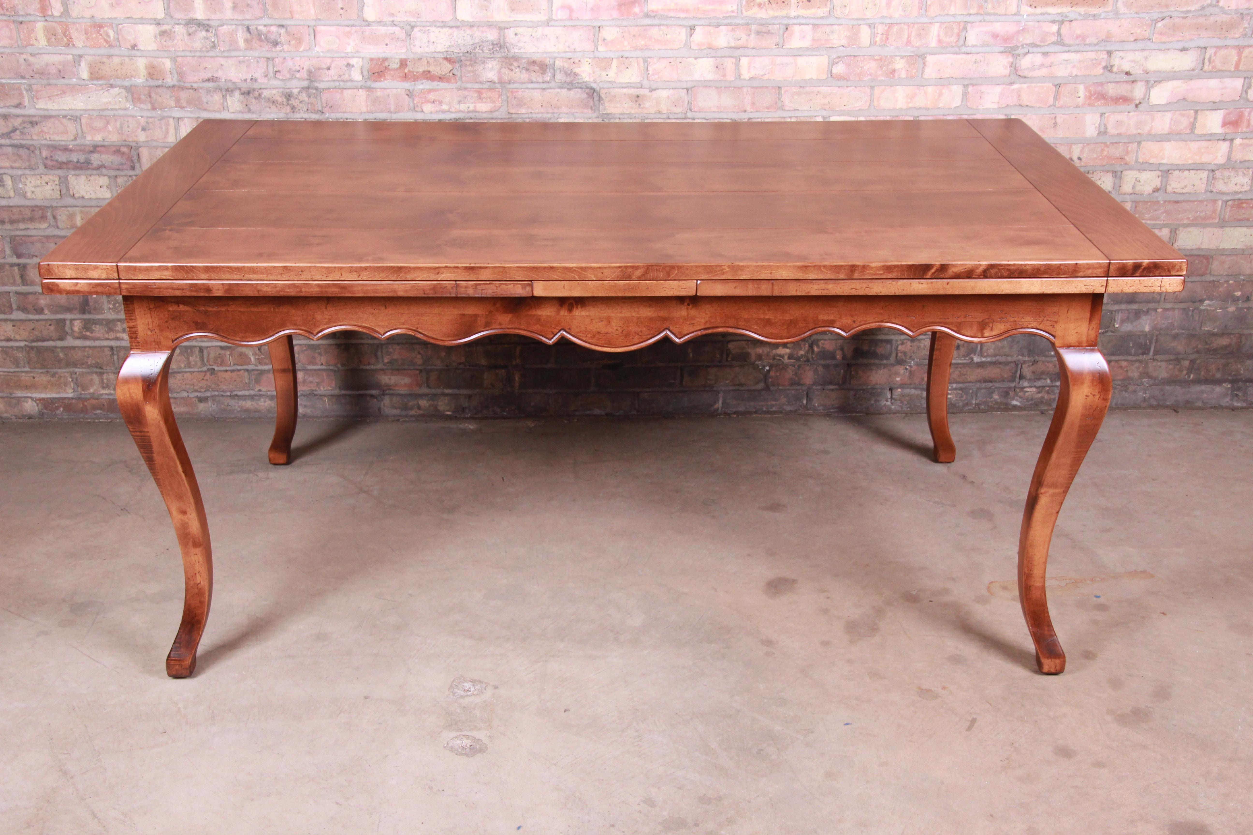 Italian Baker Furniture French Country Harvest Farm Table, Newly Restored