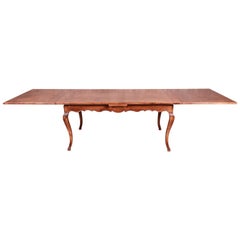Retro Baker Furniture French Country Harvest Farm Table, Newly Restored