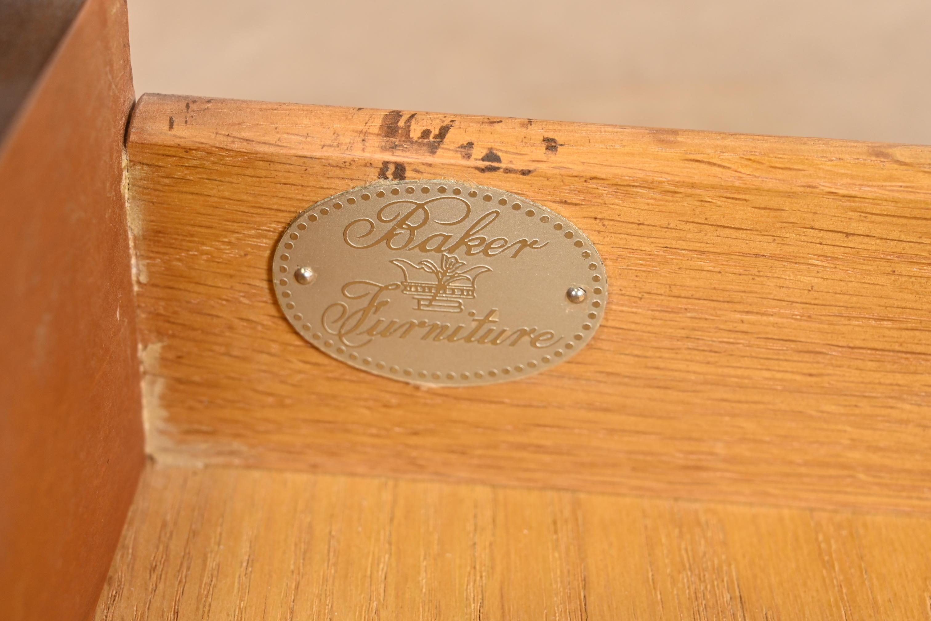 Baker Furniture French Empire Burl Wood Secrétaire á Abattant With Brass Ormolu 8