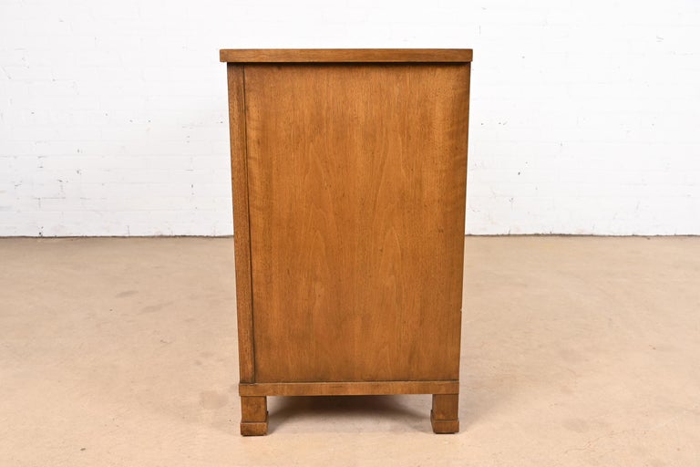 Baker Furniture French Empire Burled Walnut Sideboard or Bar