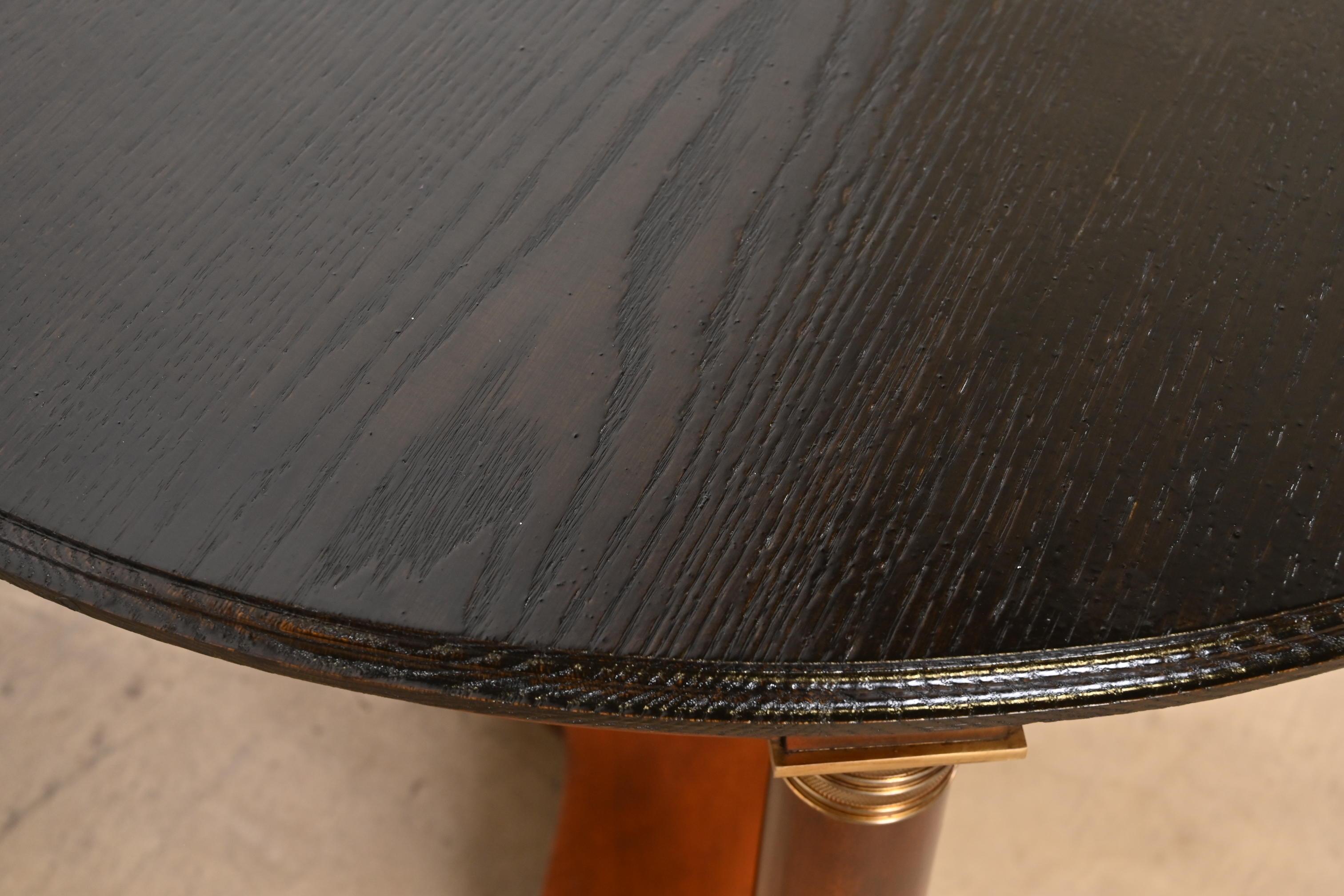 Tavolo da centro Baker Furniture in Wood Wood, ottone ed ebanizzato in vendita 5