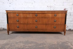 Baker Furniture French Empire Cherrywood Triple Dresser or Credenza