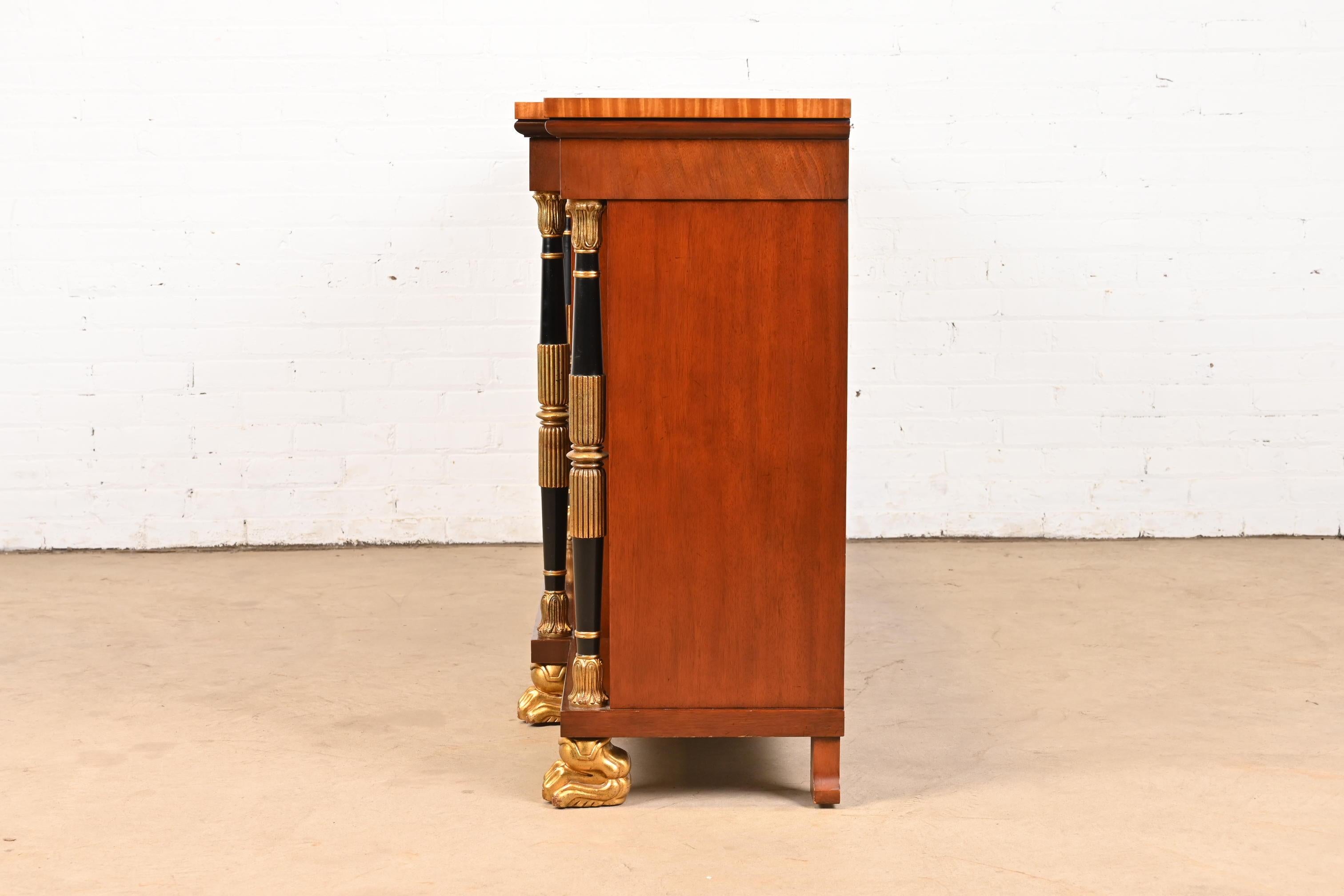 Baker Furniture French Empire Flame Mahogany Sideboard or Bar Cabinet 7