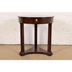 Baker Furniture French Empire Mahogany Gueridon or Tea Table, Newly Refinished