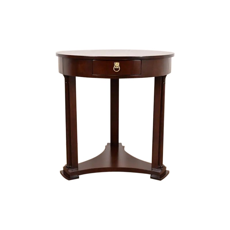 Gueridón o Mesa de Té de Caoba del Imperio Francés Baker Furniture, Recién Acabado en venta