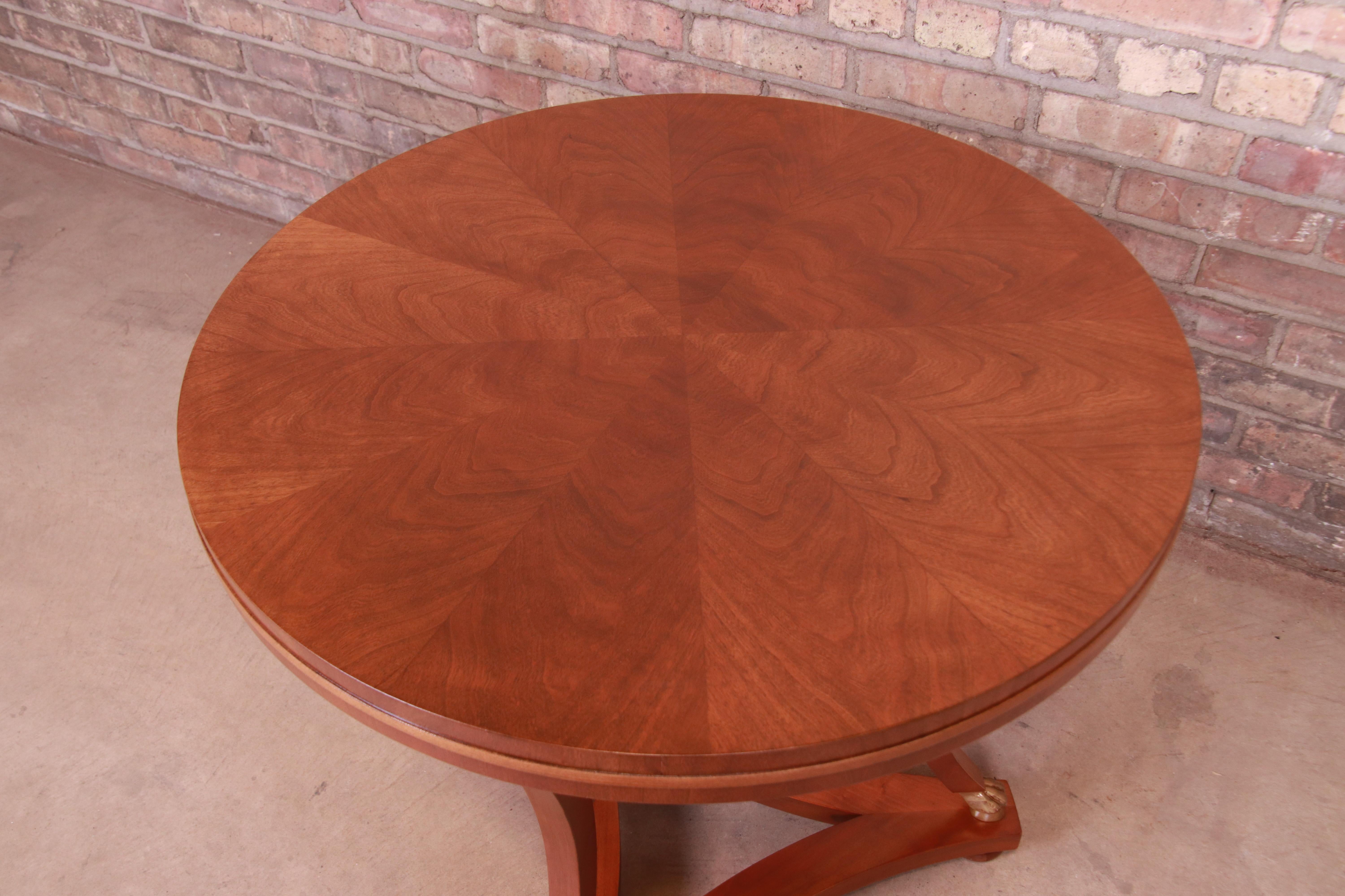 Baker Furniture French Empire Mahogany Tea Table, Newly Refinished 5