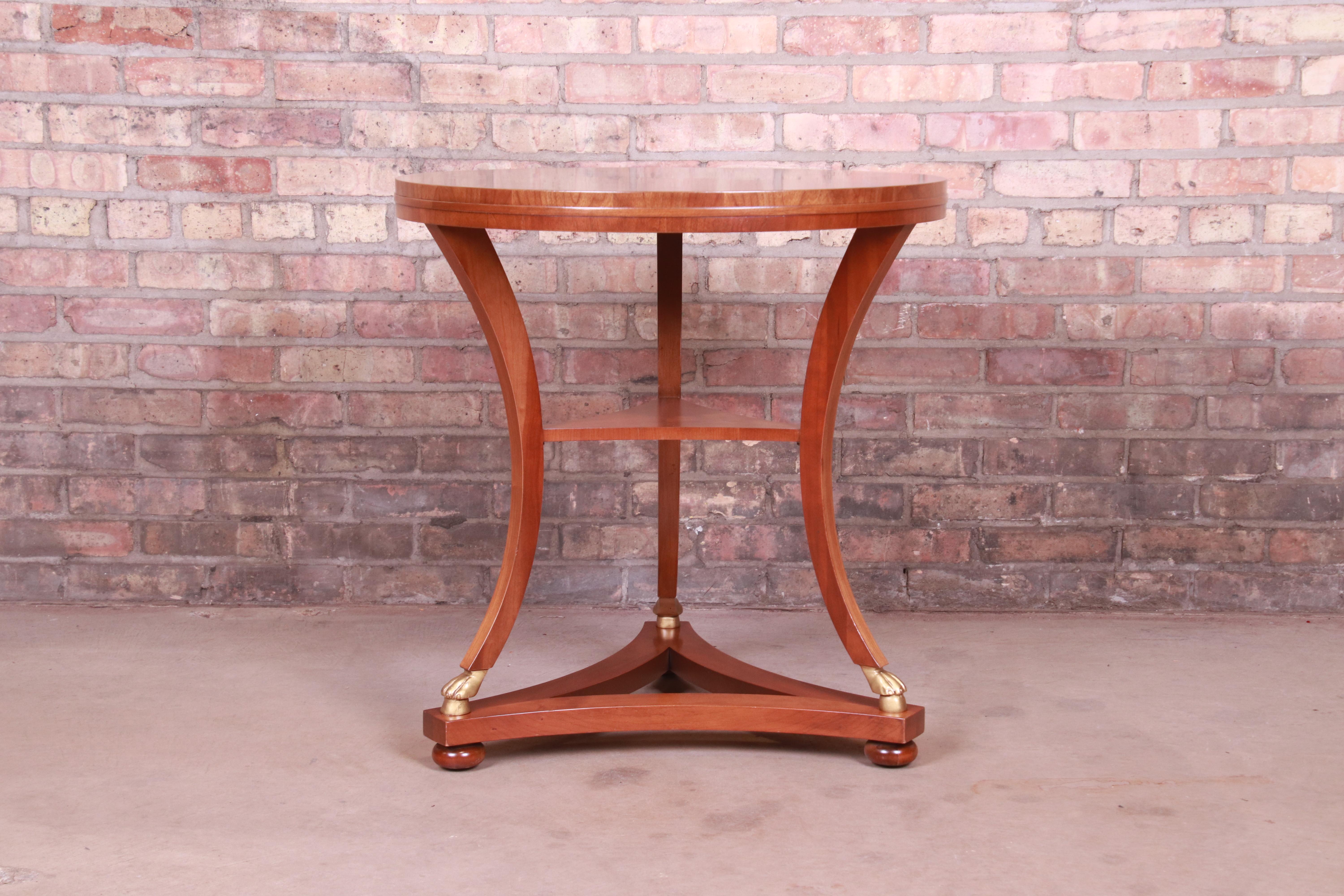 Baker Furniture French Empire Mahogany Tea Table, Newly Refinished 6