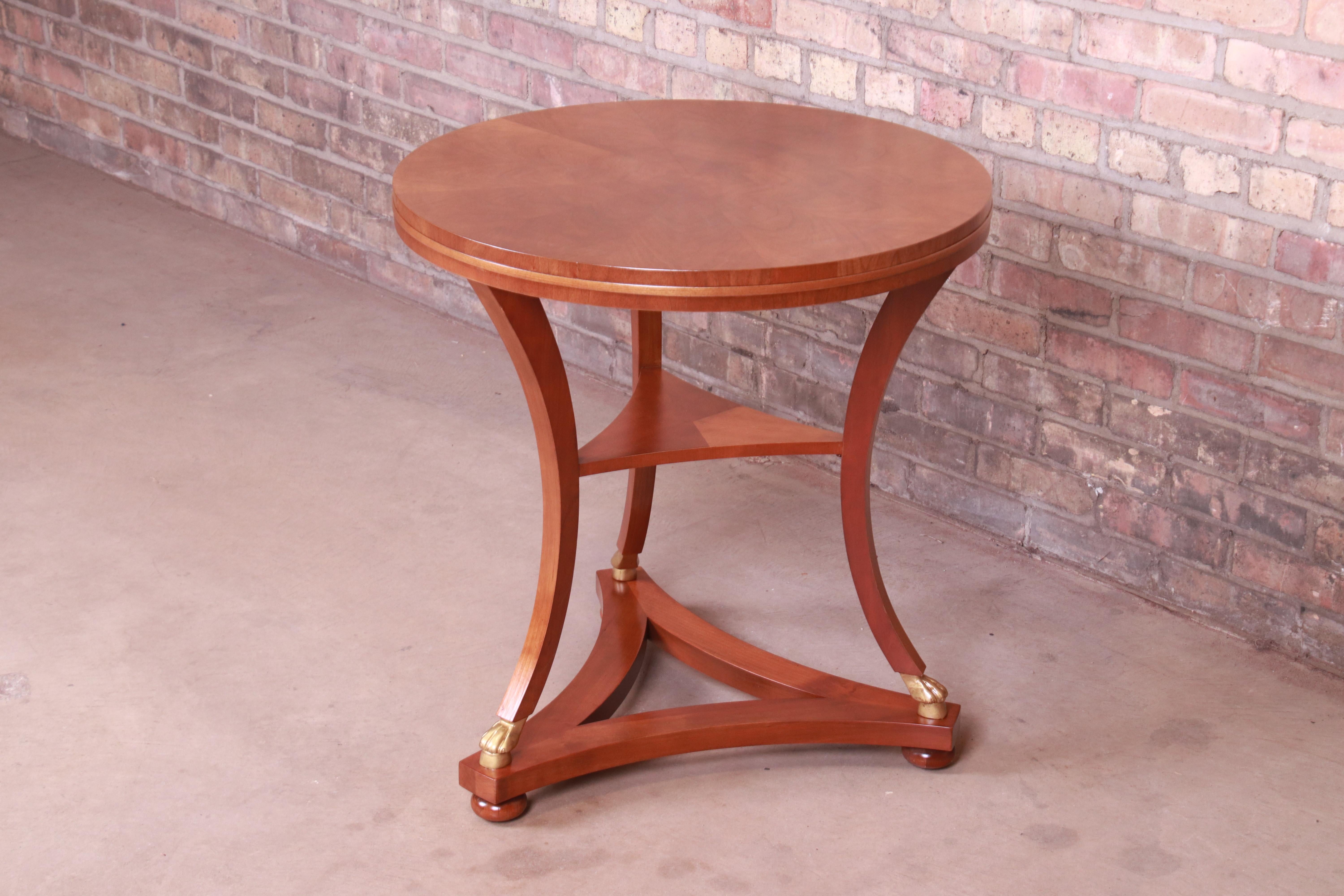 American Baker Furniture French Empire Mahogany Tea Table, Newly Refinished