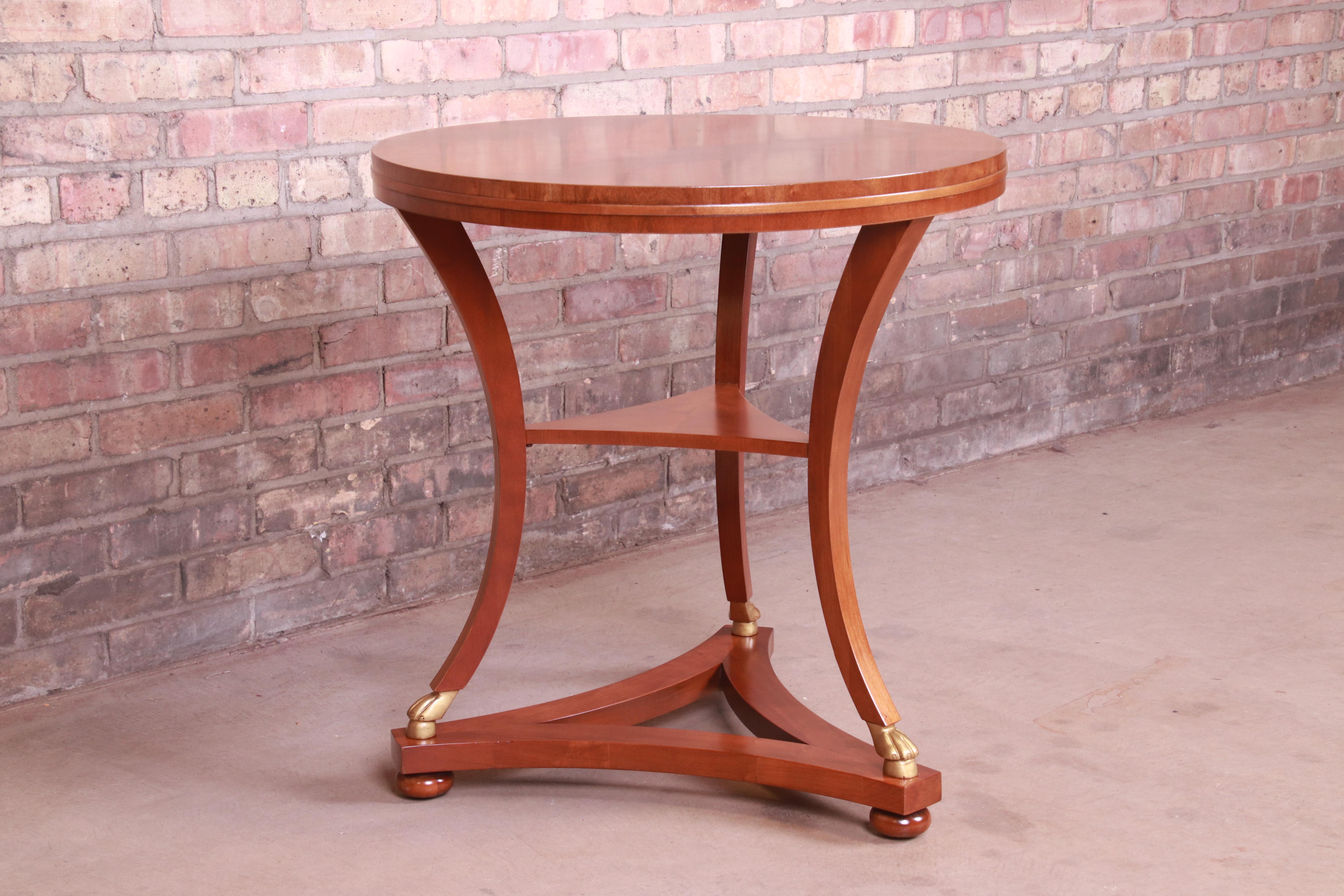 Baker Furniture French Empire Mahogany Tea Table, Newly Refinished 1