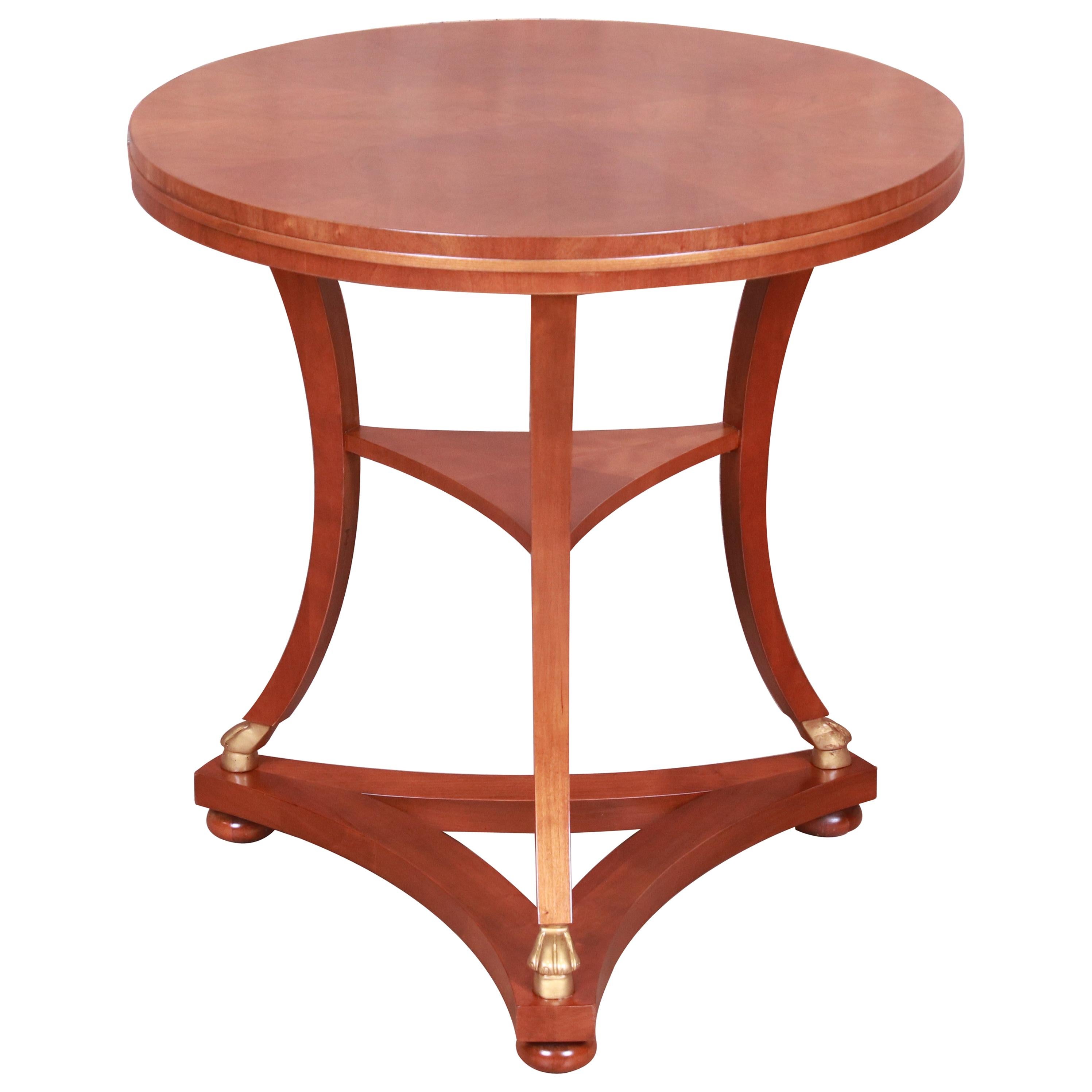 Baker Furniture French Empire Mahogany Tea Table, Newly Refinished