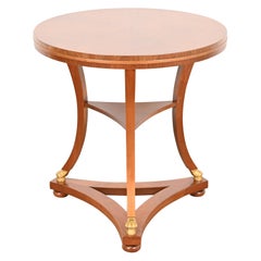 Baker Furniture French Empire Mahogany Tea Table, Newly Refinished