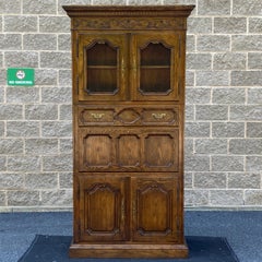 Baker Furniture French Library Cabinet Lighted Secretary Desk Stacking Unit