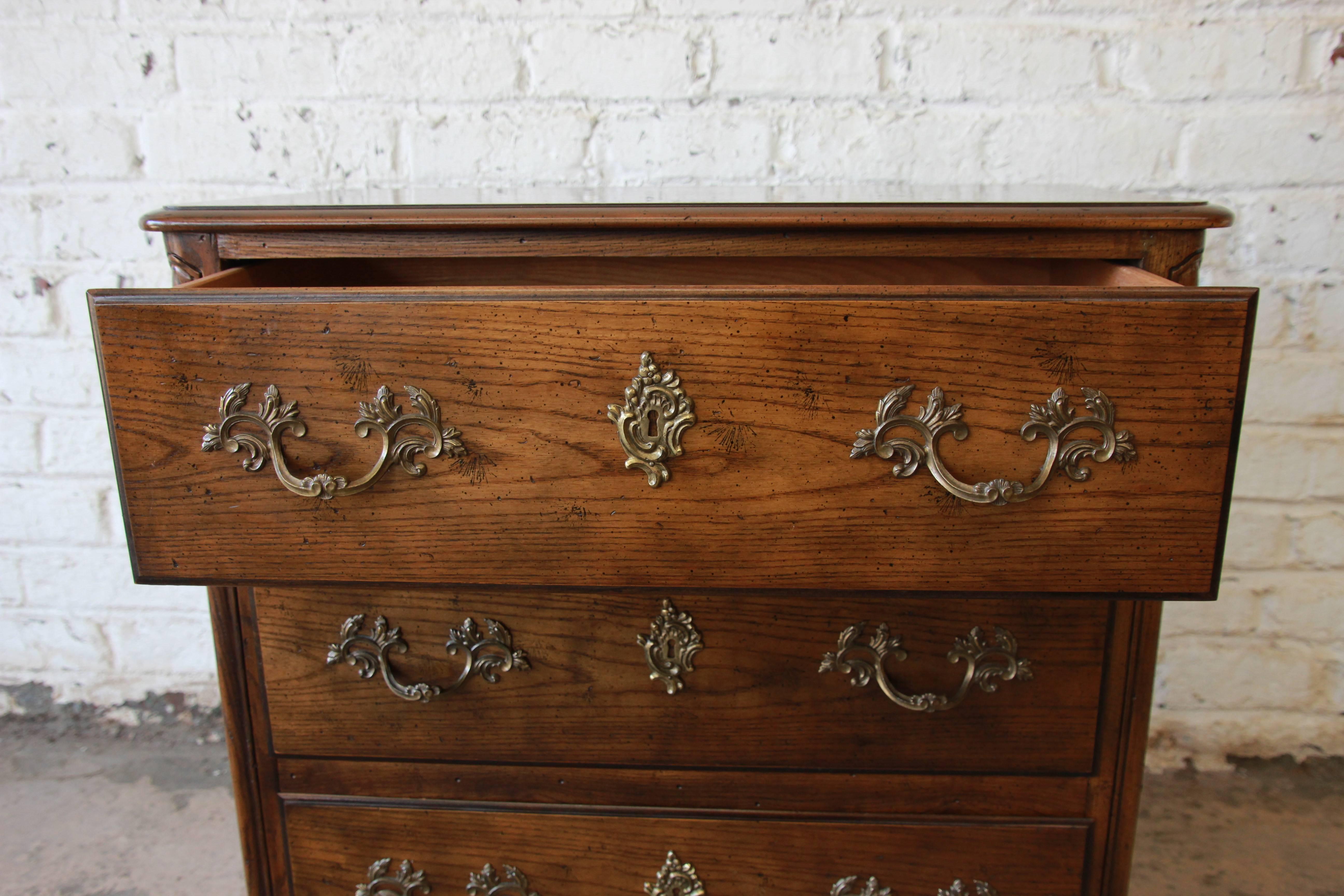 Brass Baker Furniture French Louis XV Style Chest of Drawers