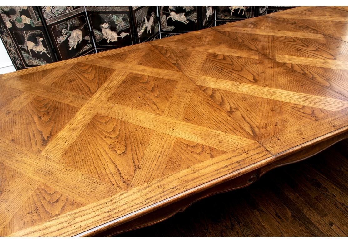 Parquetry Baker Furniture French Louis XV Style Parquet Dining Table 