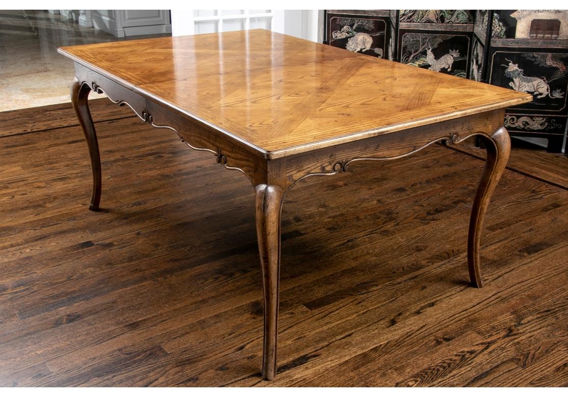 Baker Furniture French Louis XV Style Parquet Dining Table  In Good Condition In Bridgeport, CT