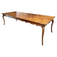 Baker Furniture French Louis XV Style Parquet Dining Table 