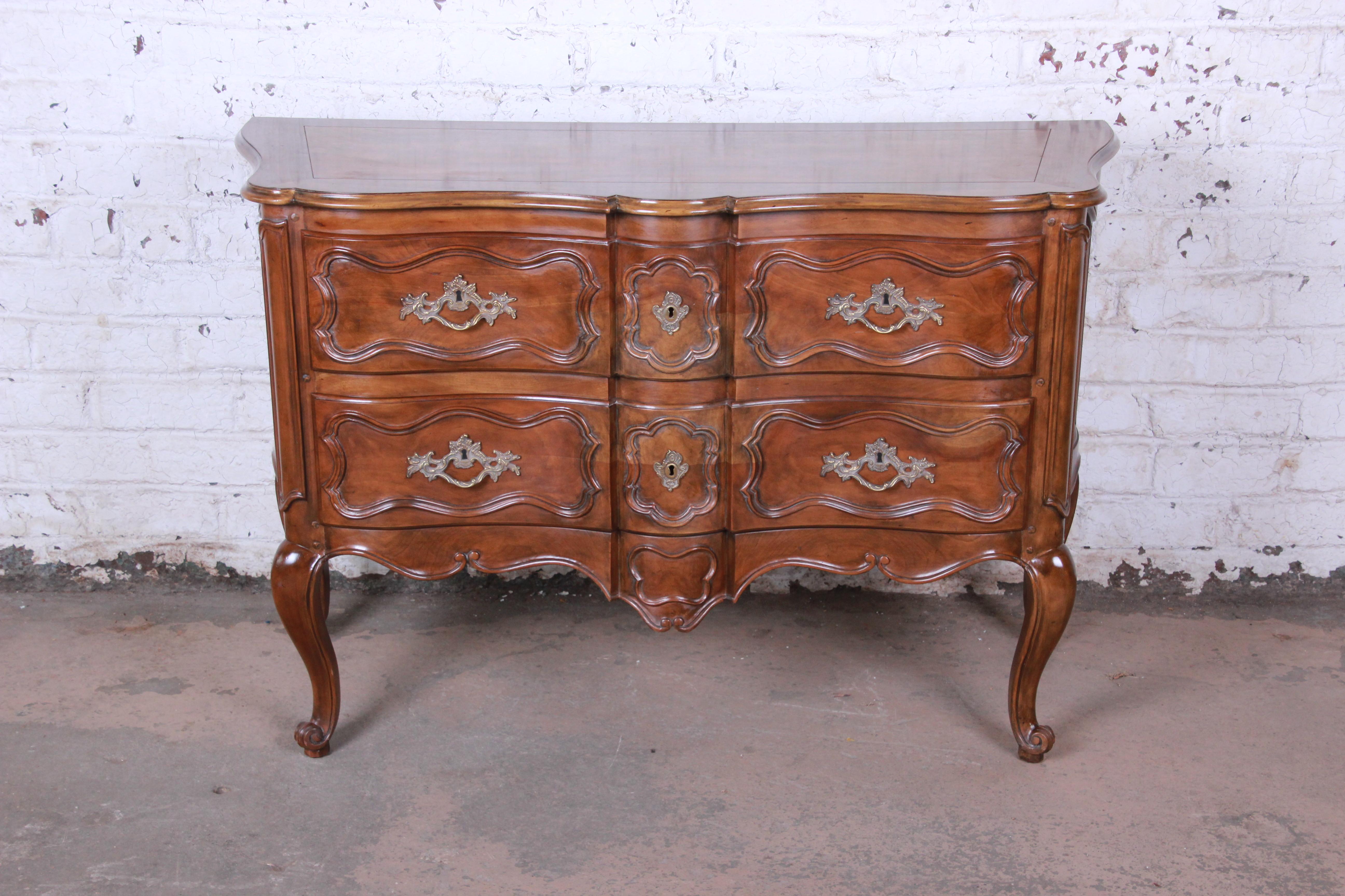 Baker Furniture French Louis XV Style Sideboard Server or Commode In Good Condition In South Bend, IN