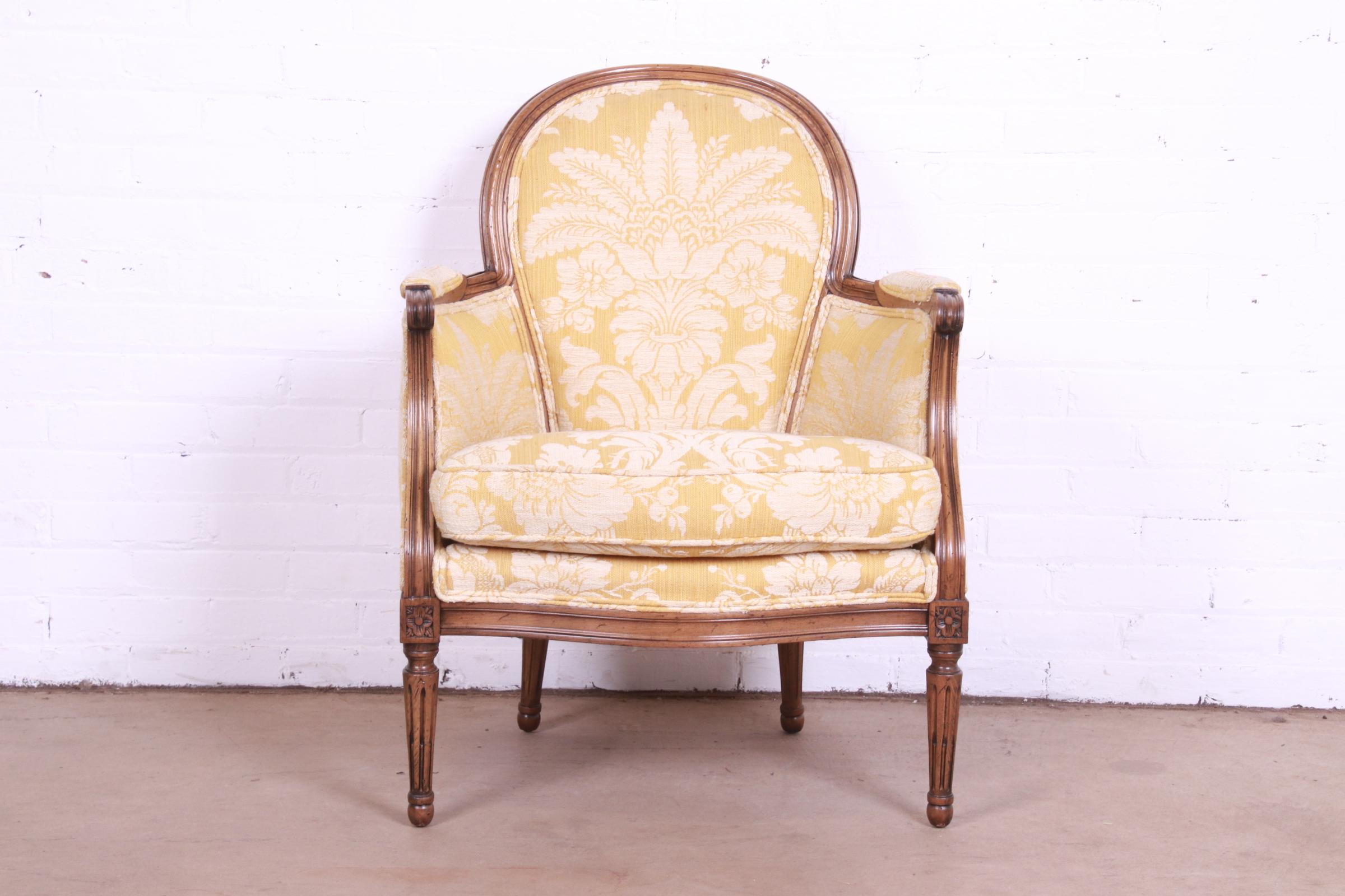 Baker Furniture French Louis XVI Bergère Chair at 1stDibs louis xvi