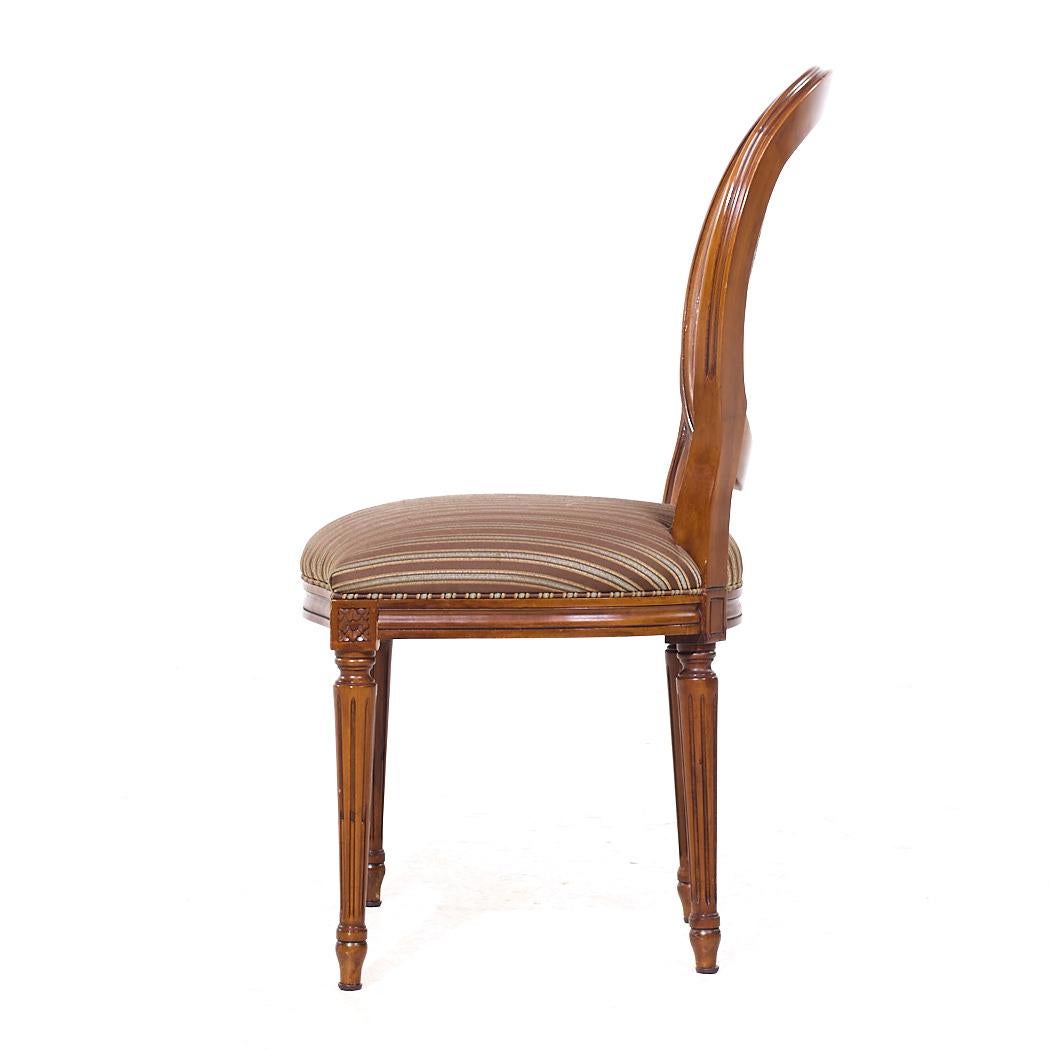 Chaises de salle à manger françaises Louis XVI en acajou à dossier ballon - 6 en vente 3