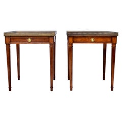 Baker Furniture French Louis XVI Regency Side Tables, Pair Baker Furniture French Louis XVI Regency Side Tables, Pair