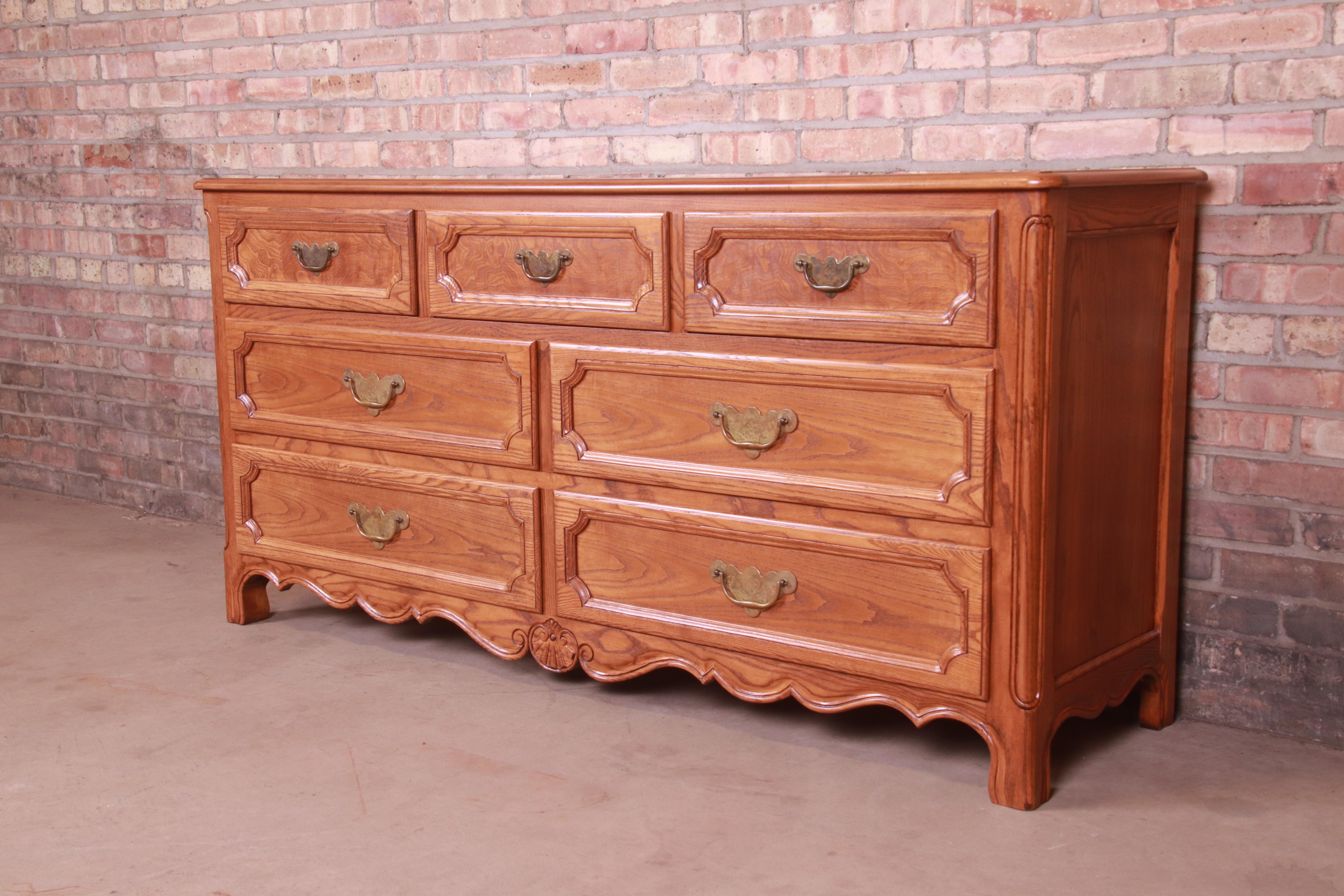 french provincial dresser refinished