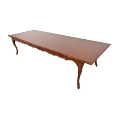 Baker Furniture French Provincial Cherry Dining Table, Newly Refinished