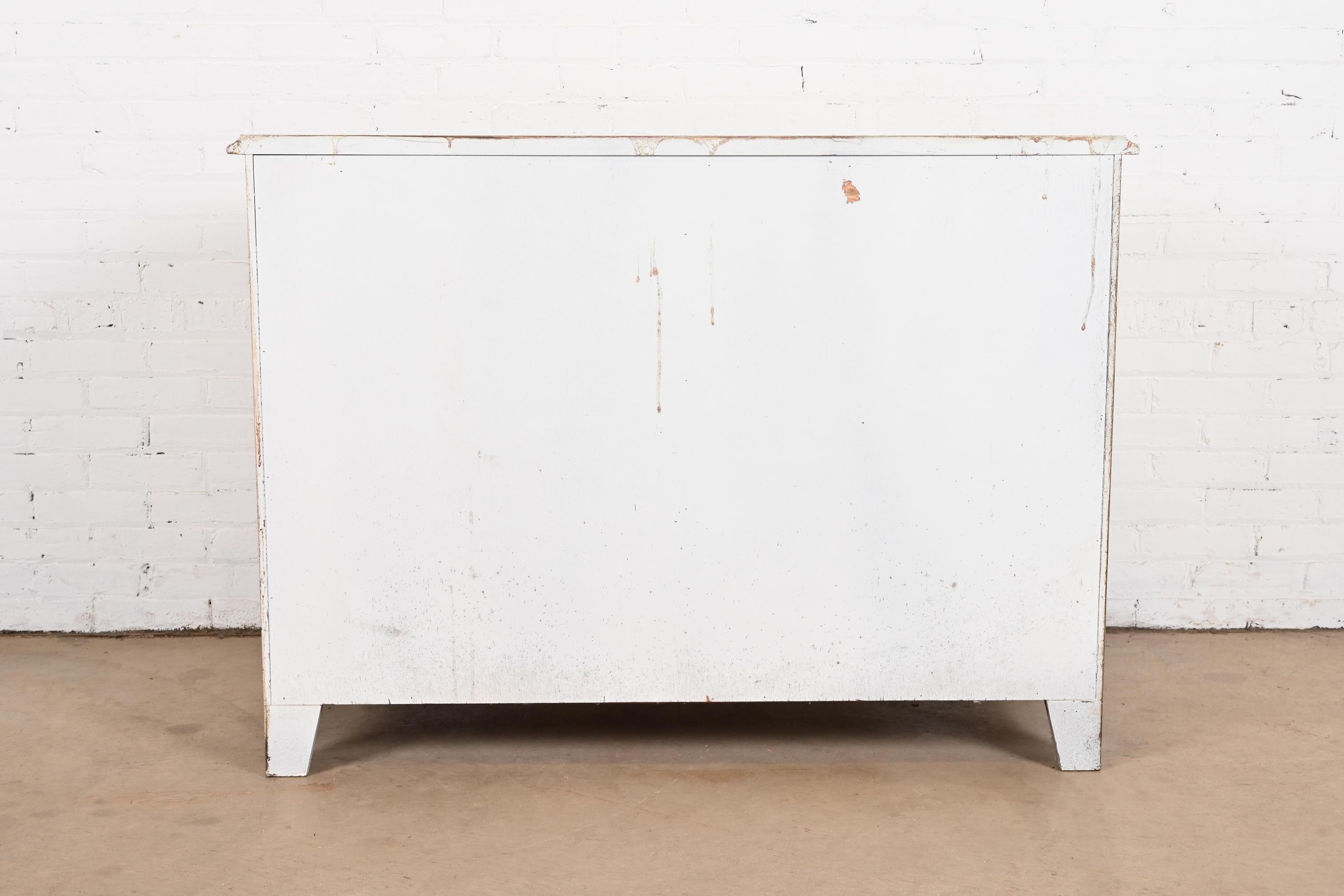 Baker Furniture French Provincial Cream Painted Chest of Drawers, Circa 1960s For Sale 7