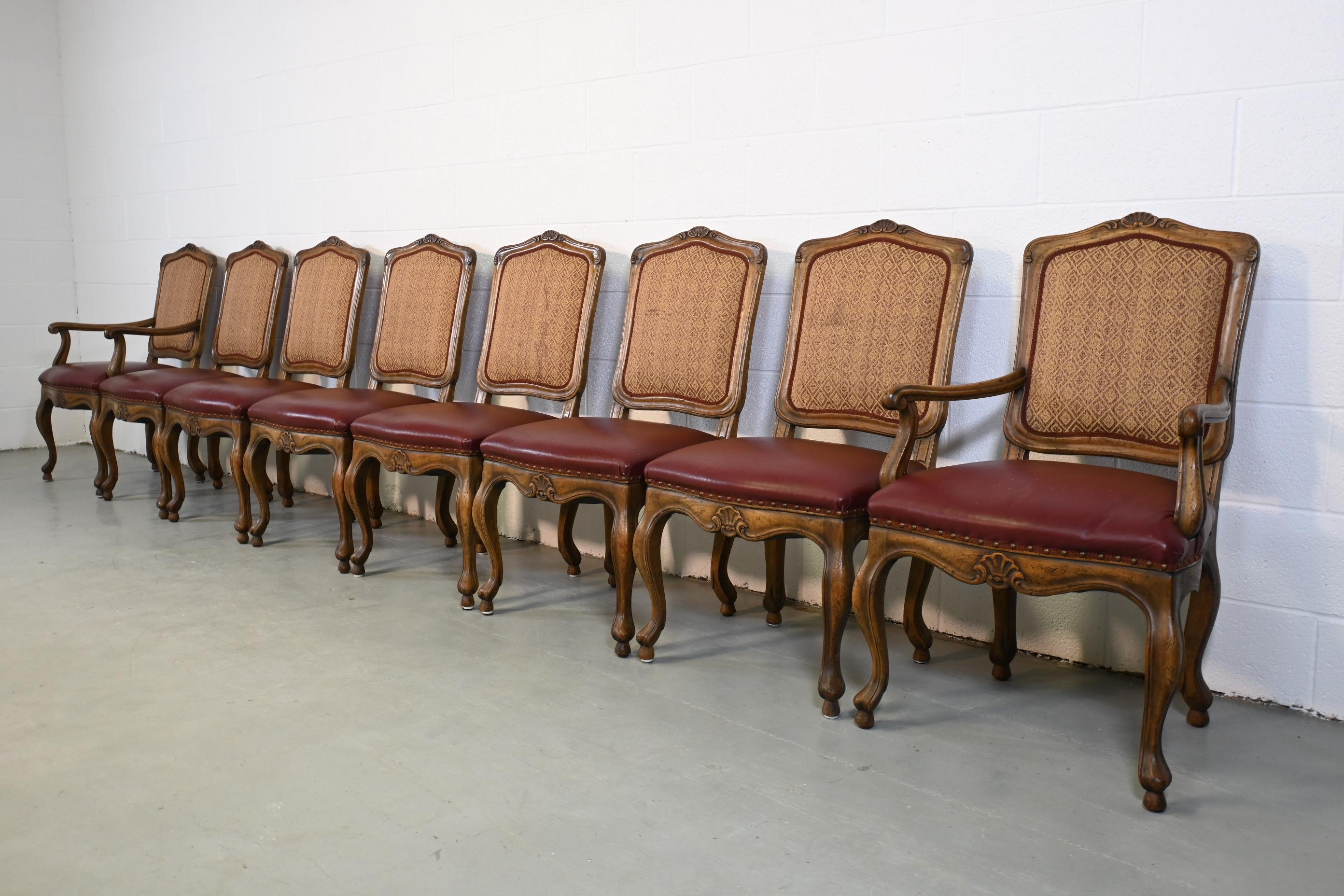 Baker Furniture French Provincial Dining Chairs, Set of 8 In Good Condition In Morgan, UT