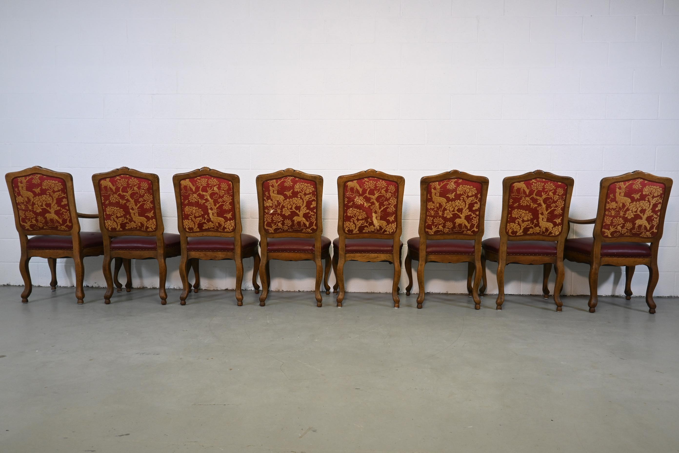 Late 20th Century Baker Furniture French Provincial Dining Chairs, Set of 8