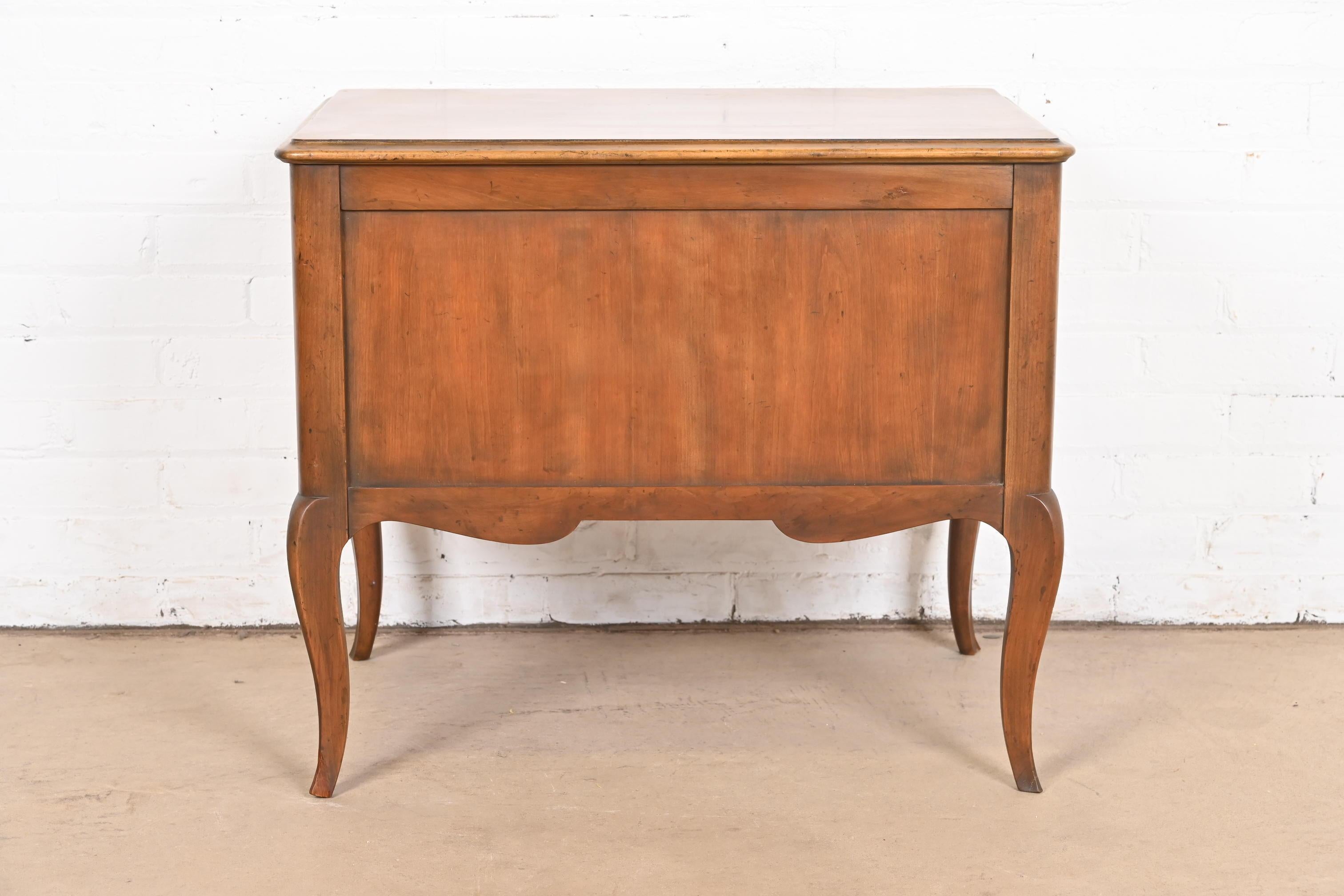 Baker Furniture French Provincial Fruitwood Commode or Chest of Drawers For Sale 9
