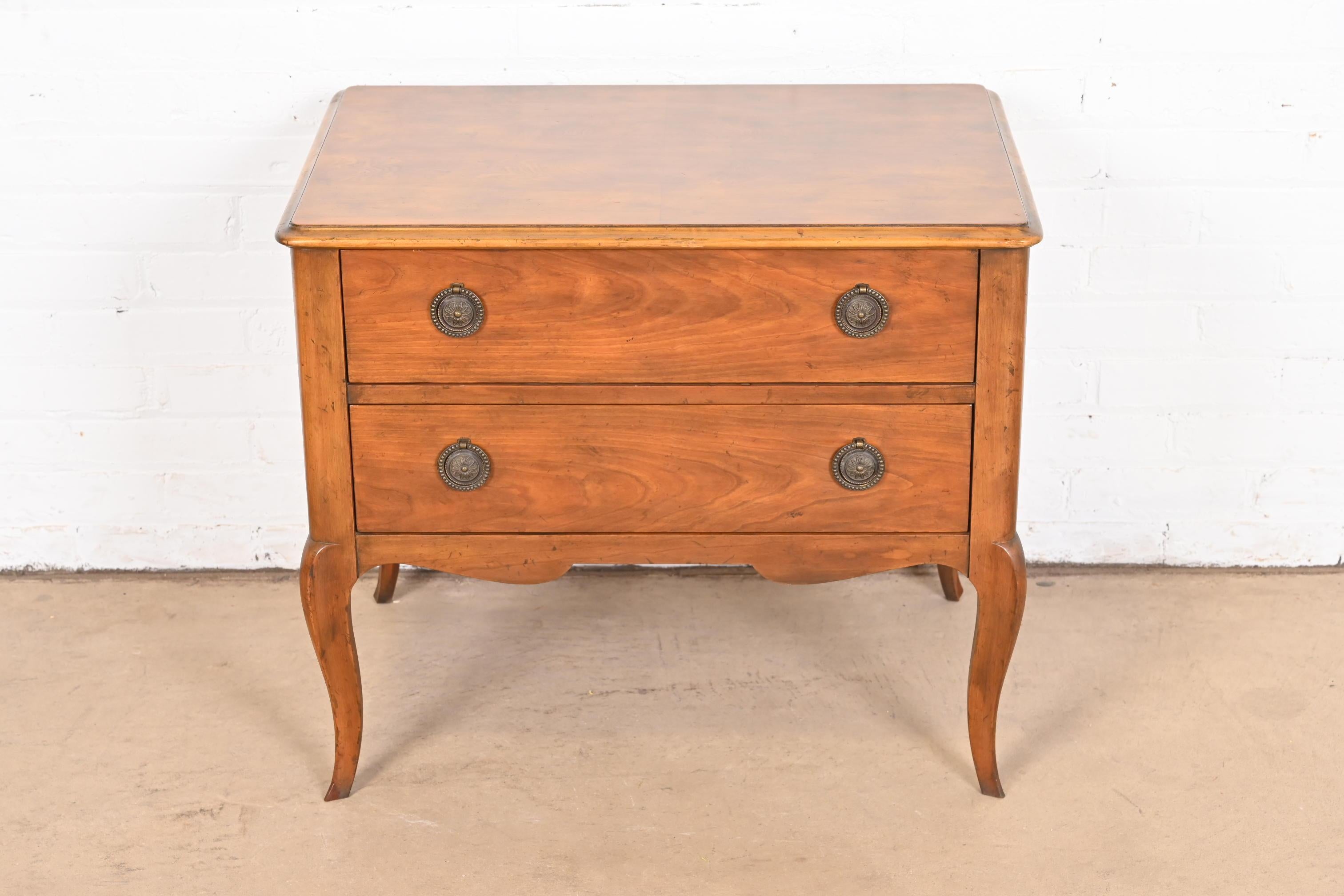 American Baker Furniture French Provincial Fruitwood Commode or Chest of Drawers