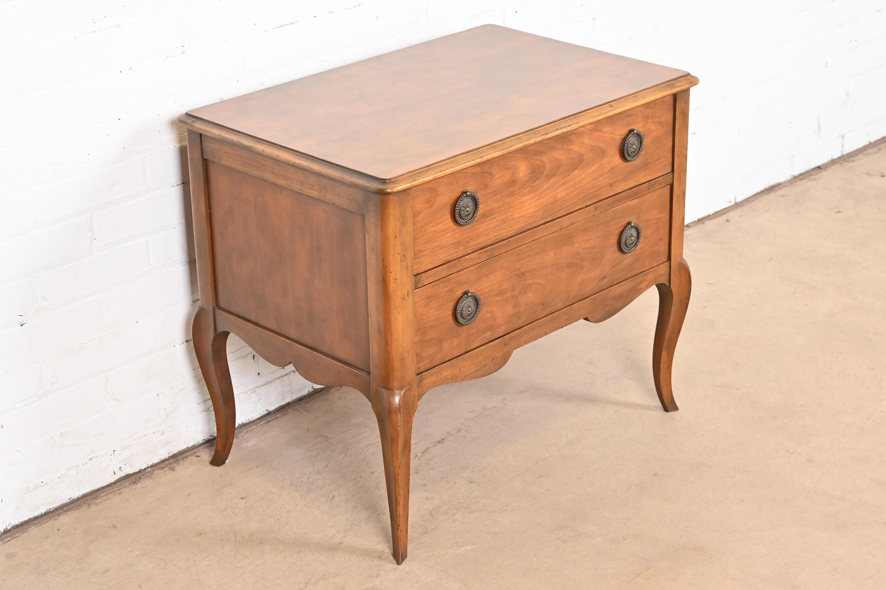 Baker Furniture French Provincial Fruitwood Commode or Chest of Drawers For Sale 1