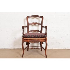 Baker Furniture French Provincial Louis XV Armchair or Dining Captain Chair