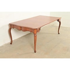 Baker Furniture French Provincial Louis XV Carved Oak Console Dining Table