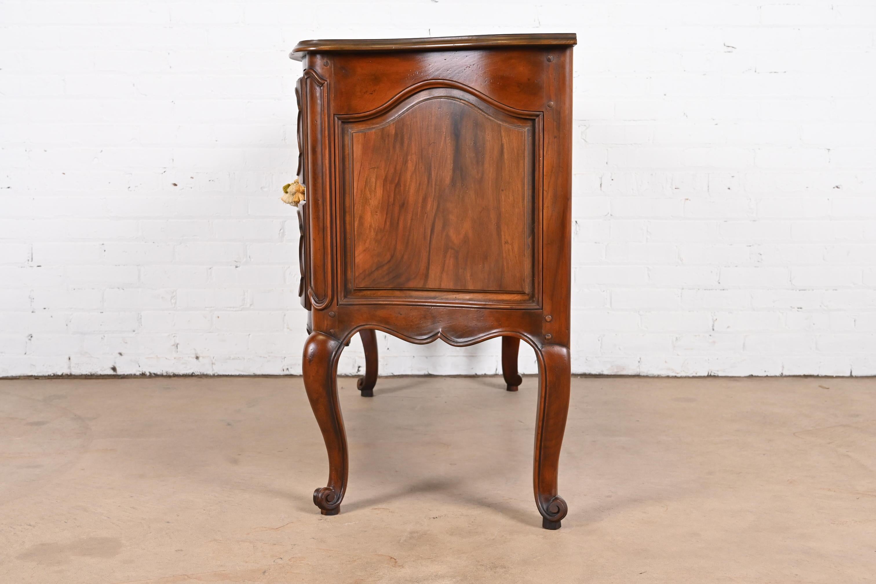 Baker Furniture French Provincial Louis XV Carved Walnut Commode or Sideboard 9