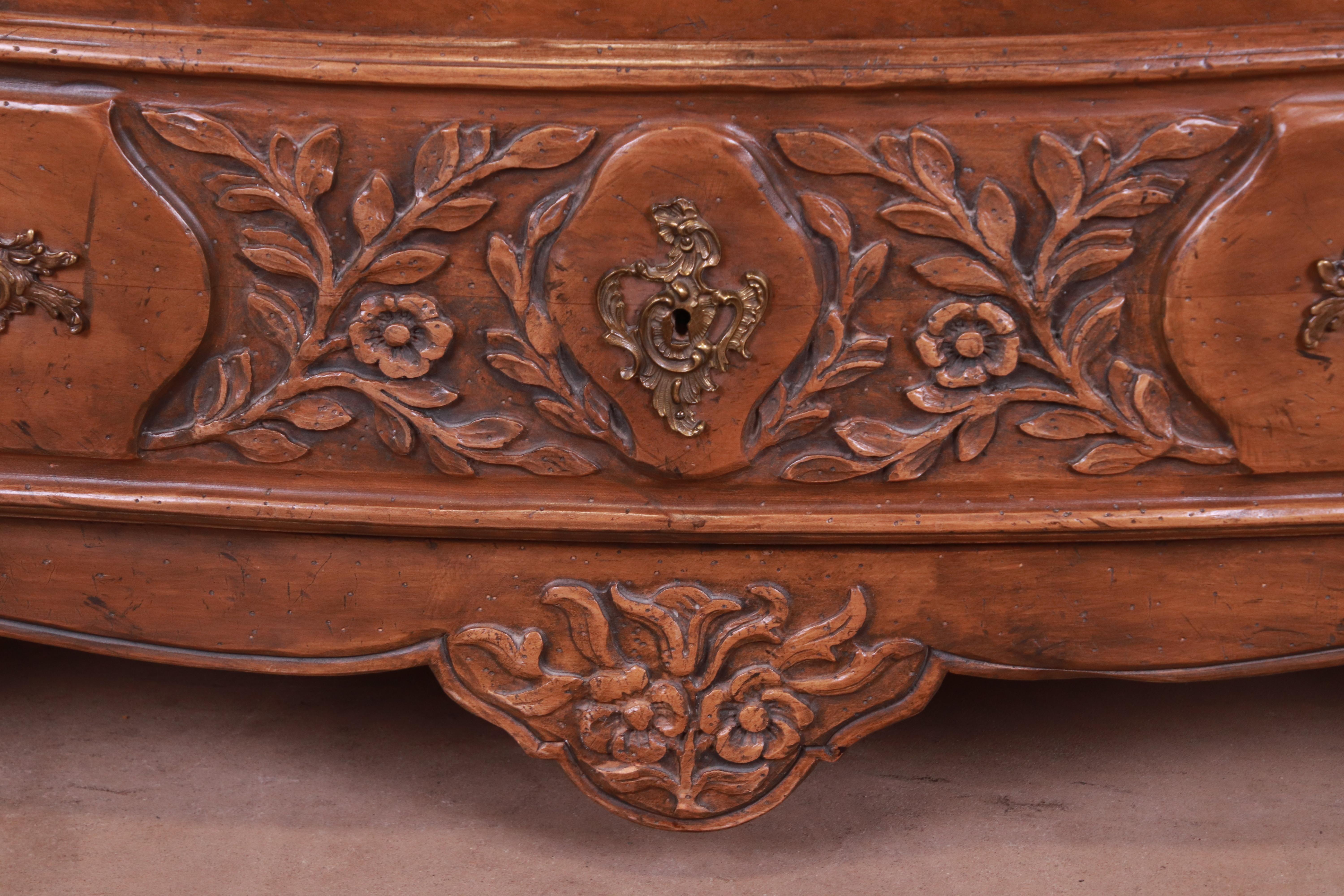 Baker Furniture French Provincial Louis XV Carved Walnut Dresser Chest 8