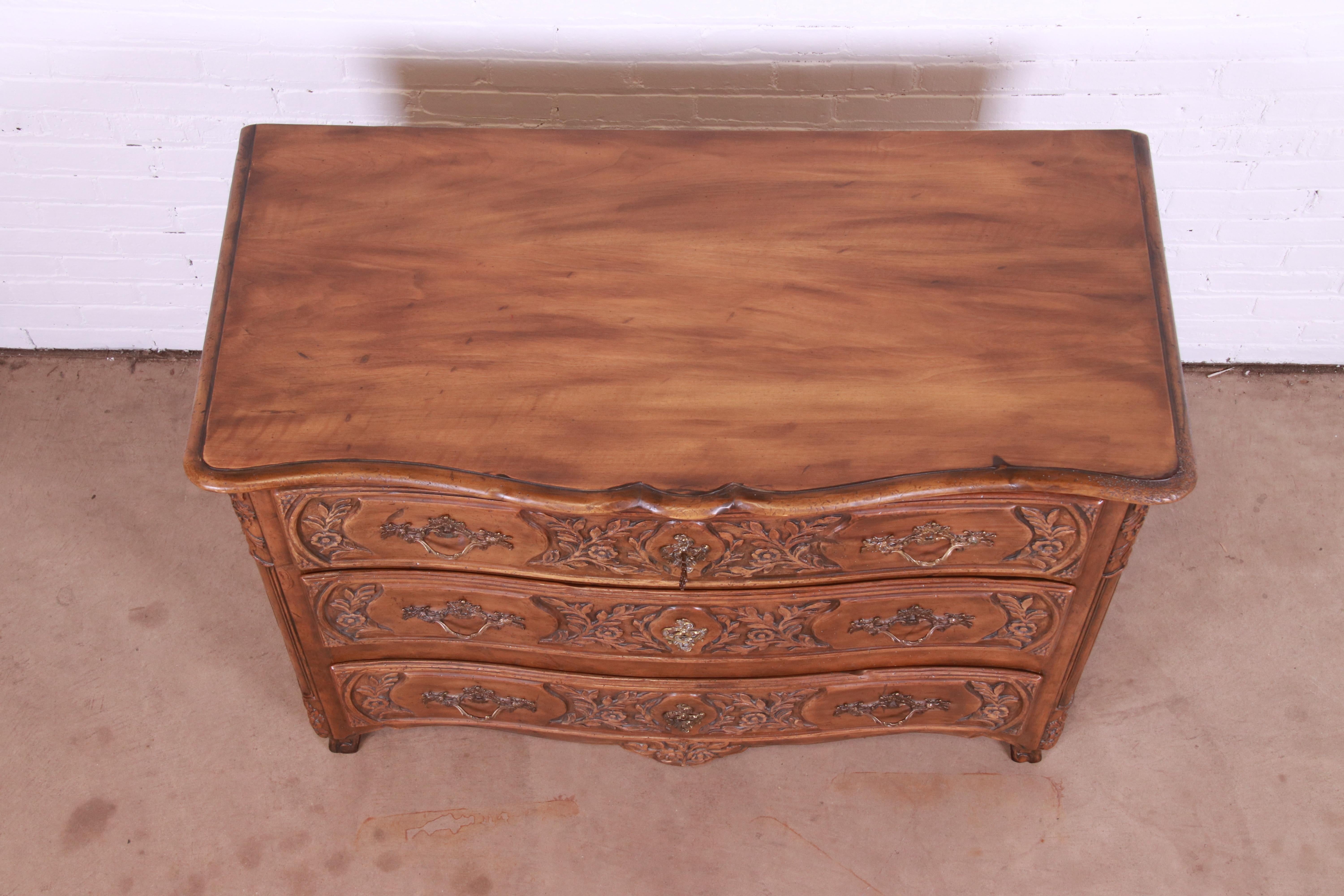 Baker Furniture French Provincial Louis XV Carved Walnut Dresser Chest 9