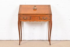 Baker Furniture French Provincial Louis XV Cherry Slant Front Secretary Desk