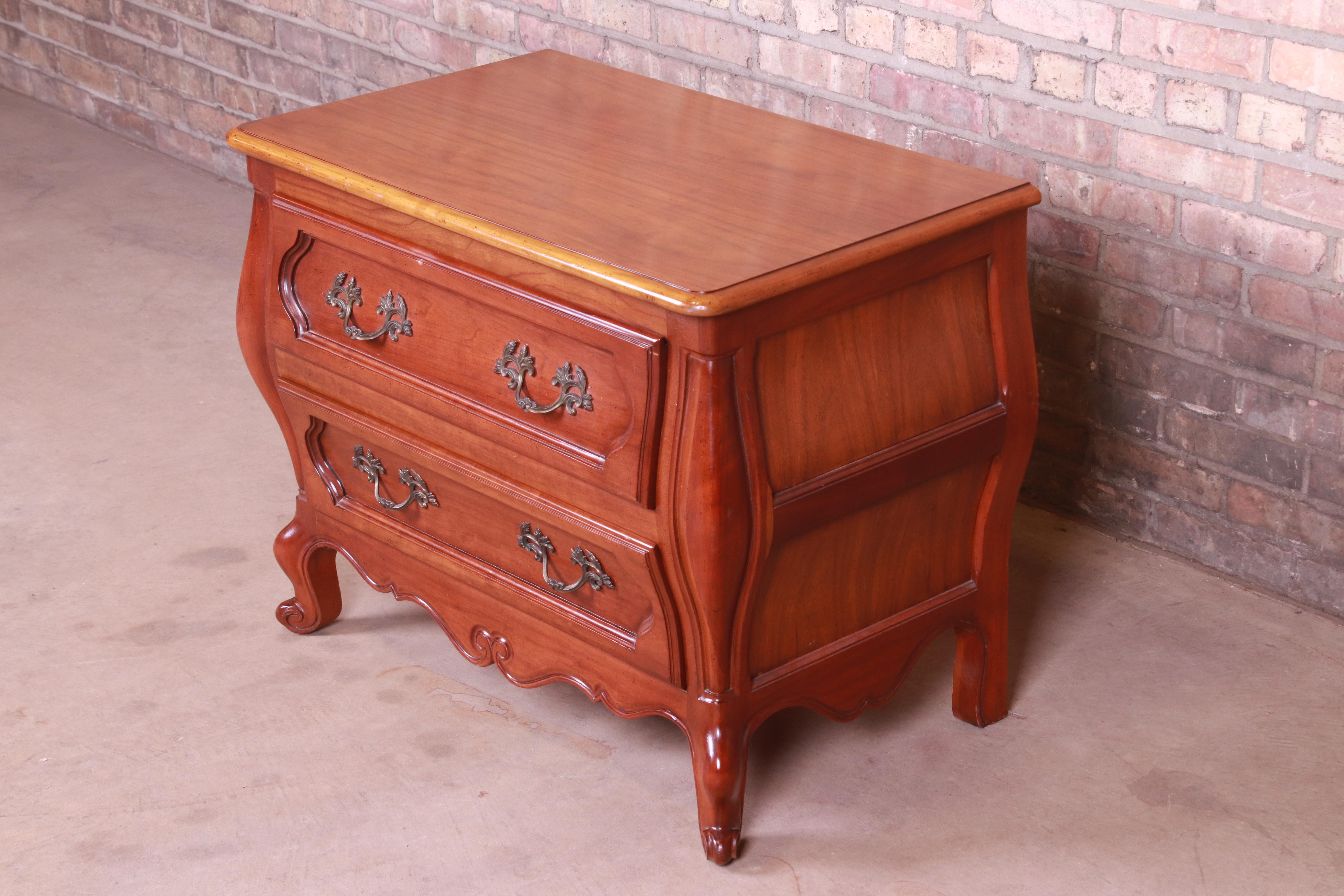 Baker Furniture French Provincial Louis XV Cherrywood Bombay Chest In Good Condition For Sale In South Bend, IN