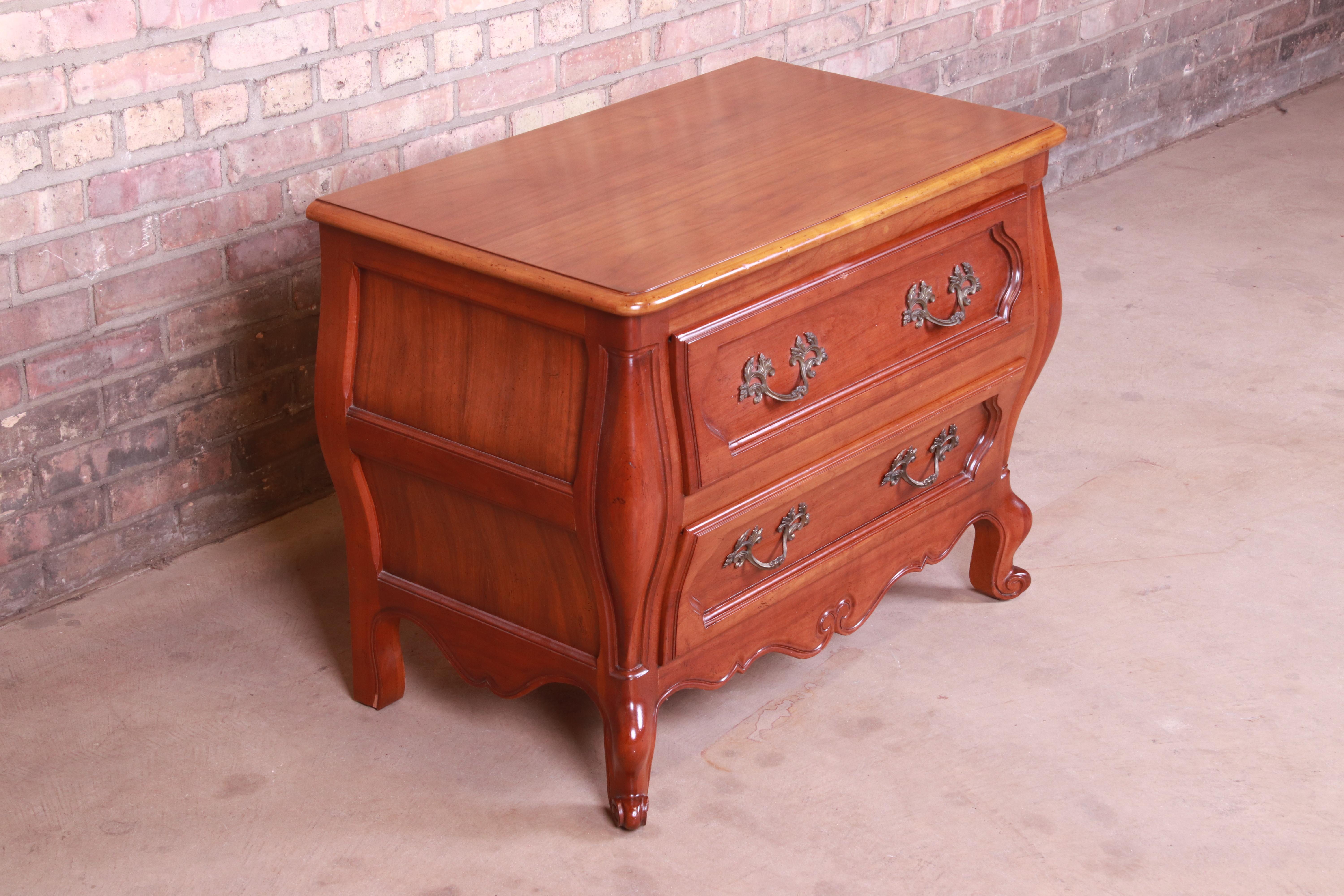 20th Century Baker Furniture French Provincial Louis XV Cherrywood Bombay Chest For Sale