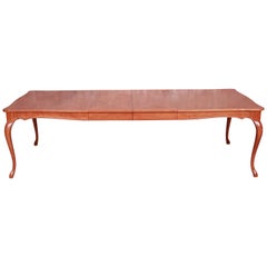 Baker Furniture French Provincial Louis XV Cherrywood Dining Table, Refinished