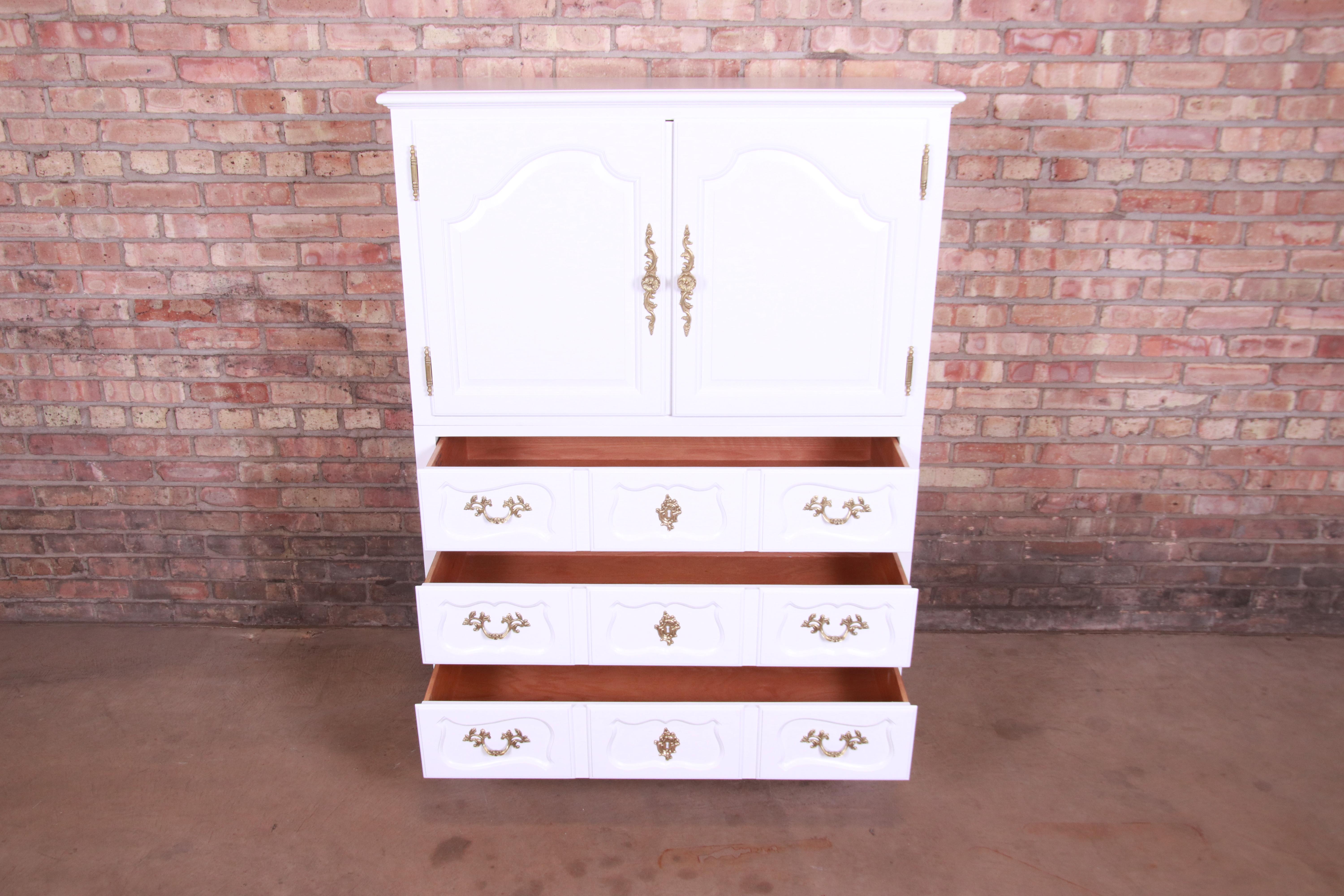 Baker Furniture French Provincial Louis XV Gentleman's Chest, Newly Refinished 2