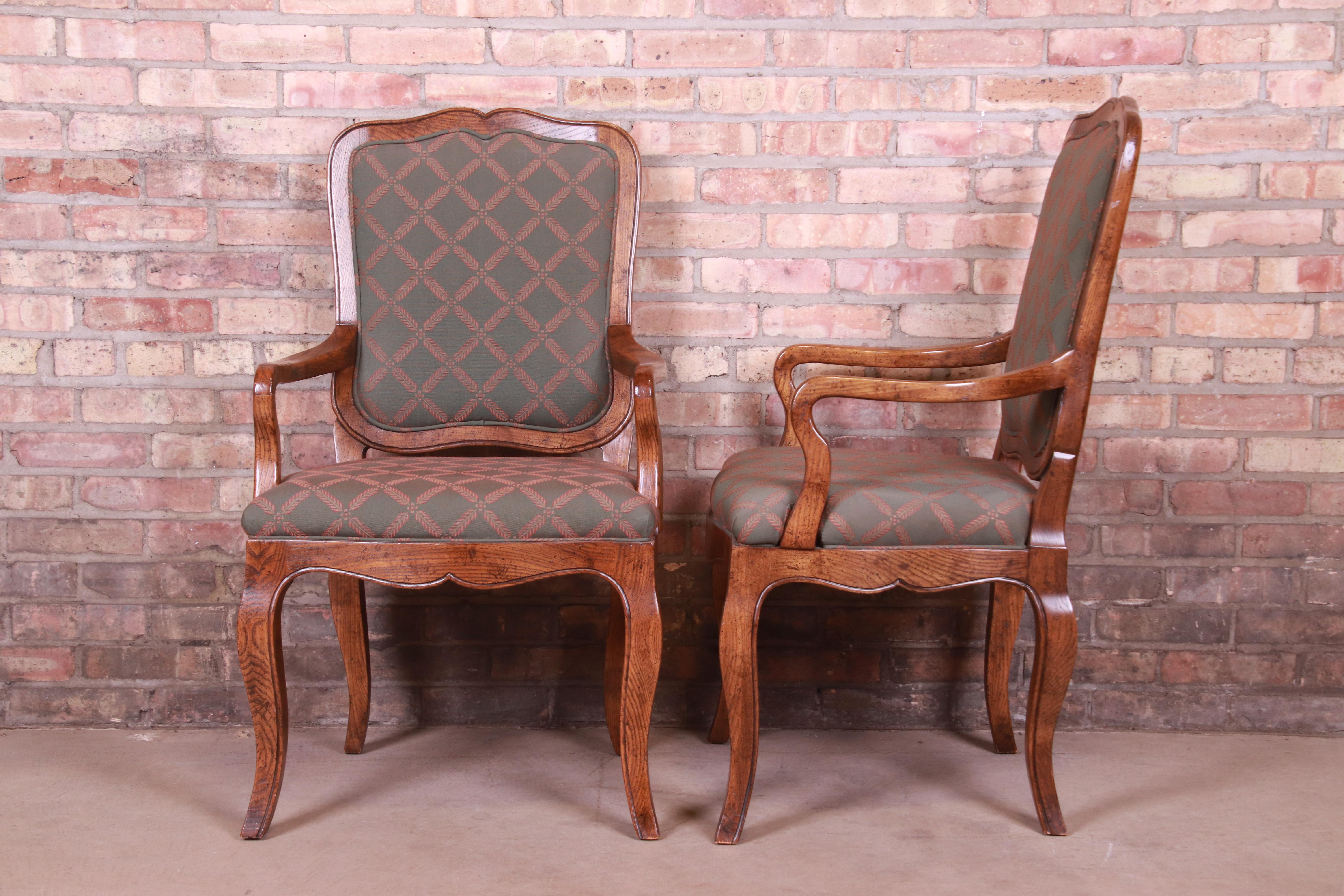 Baker Furniture French Provincial Louis XV Oak and Cane Dining Chairs, Set of 8 7