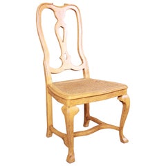 Baker Furniture French Provincial Louis XV Oak and Cane Dining or Side Chair